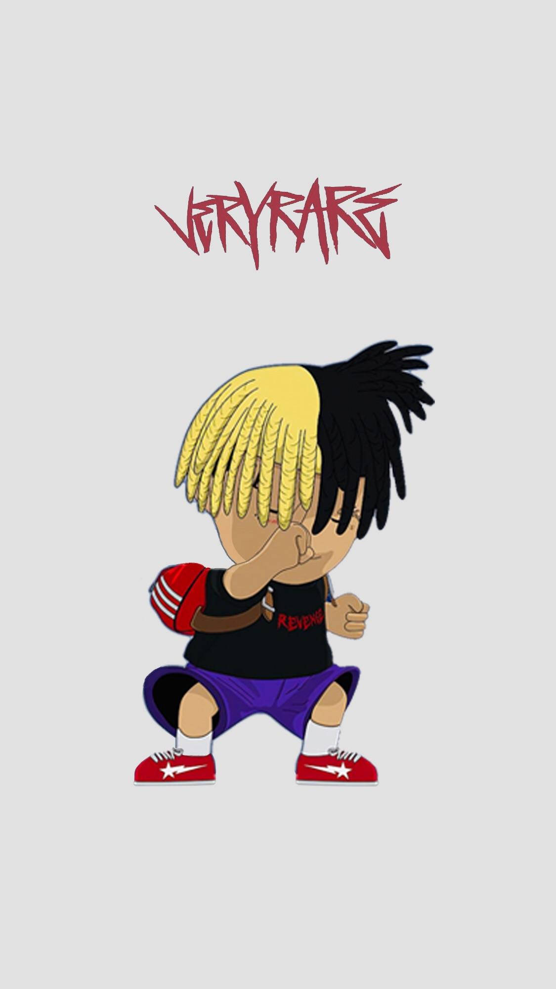 Xxxtentacion аниме с двуцветна коса Тапет