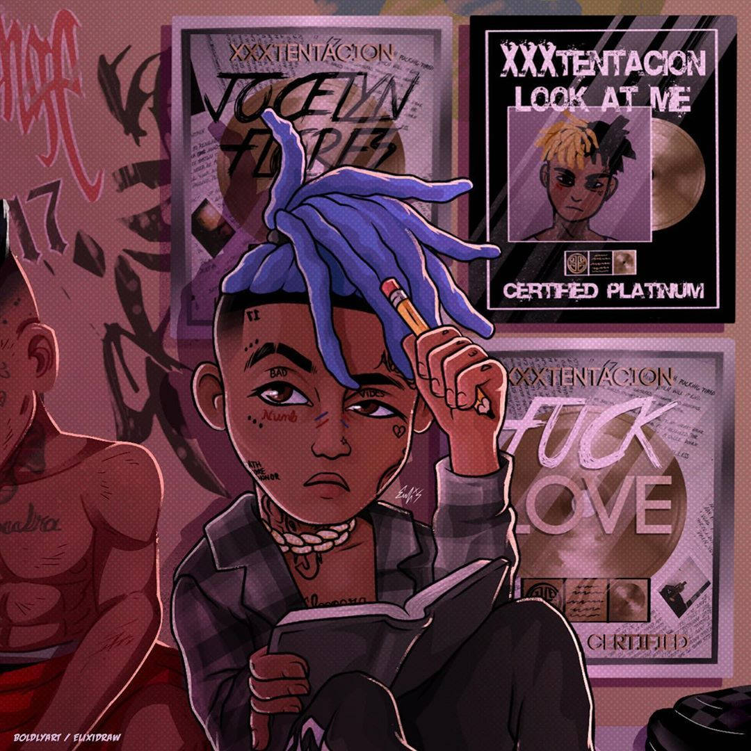 Аниме арт на Xxxtentacion Тапет