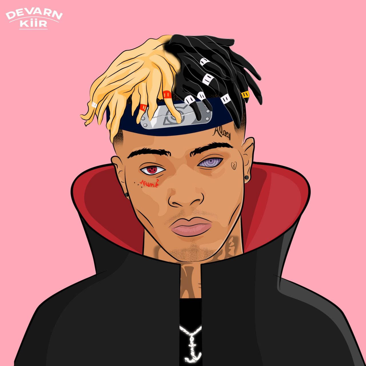Xxxtentacion аниме наметка на Акацуки Тапет