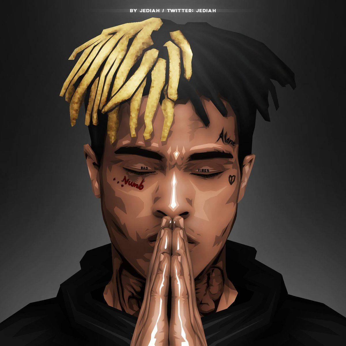 Xxxtentacion Аниме Молещи Ръце Тапет