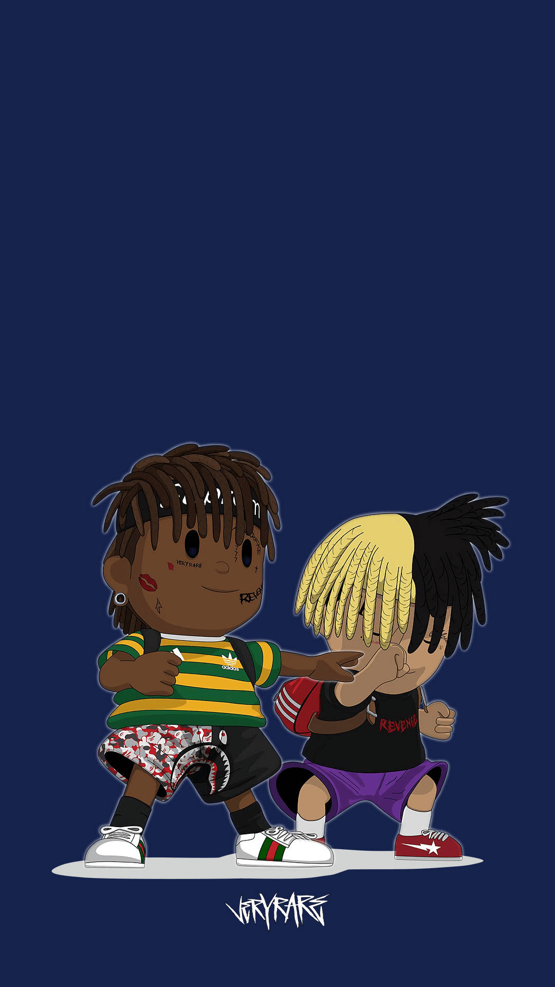 XXXTentacion и Juice Wrld аниме Тапет