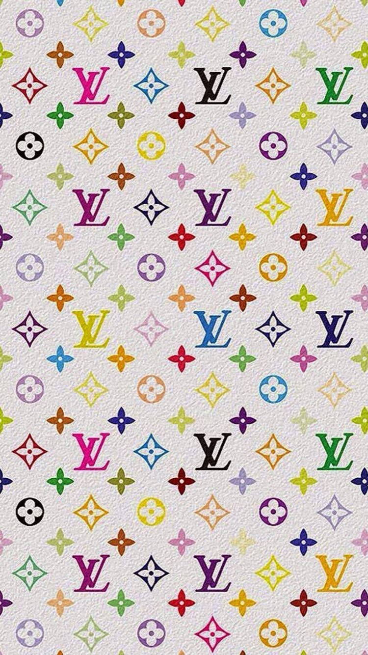 Y2k естетика Lv монограм лого Тапет