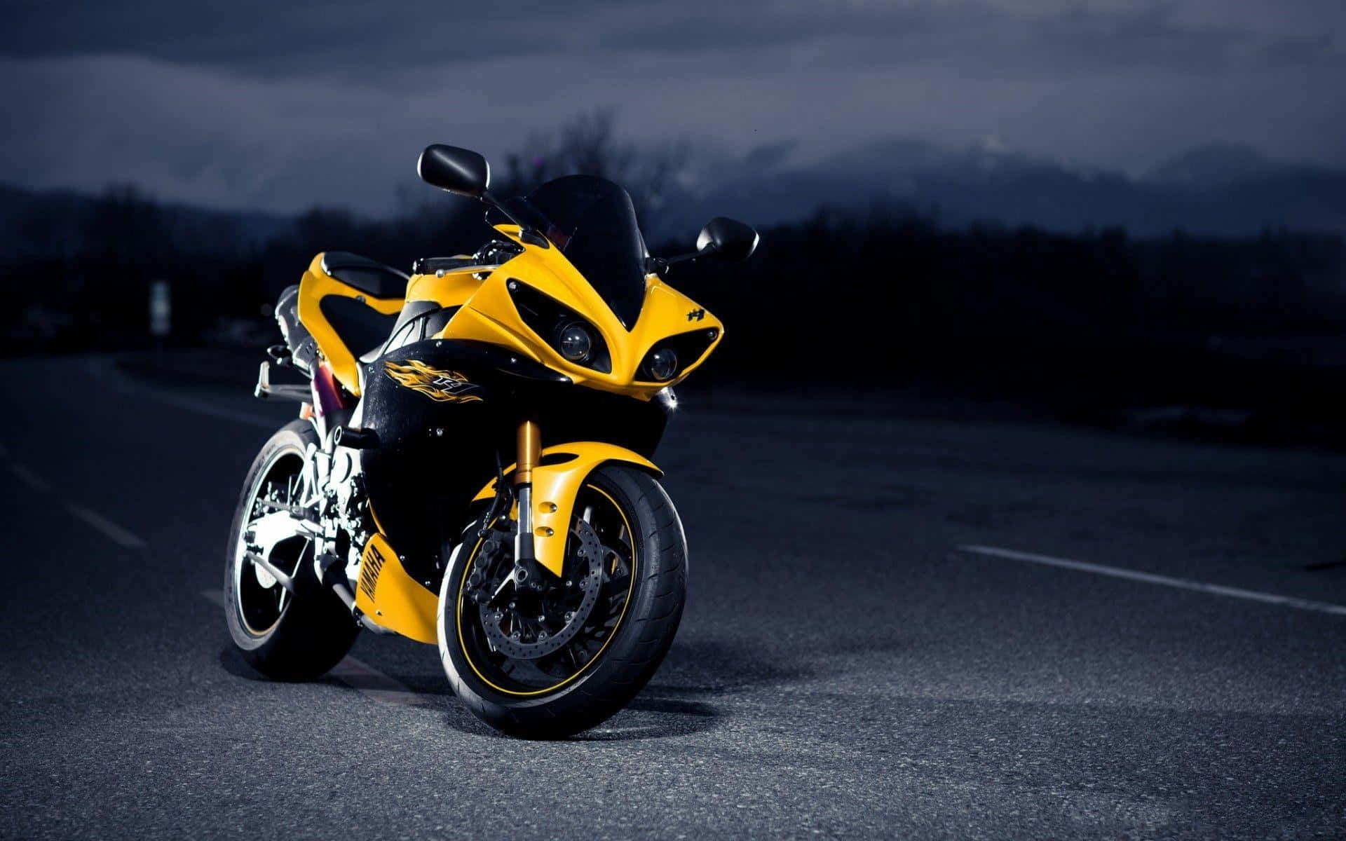 Великолепен фон на мотоциклет Yamaha от серия R Тапет