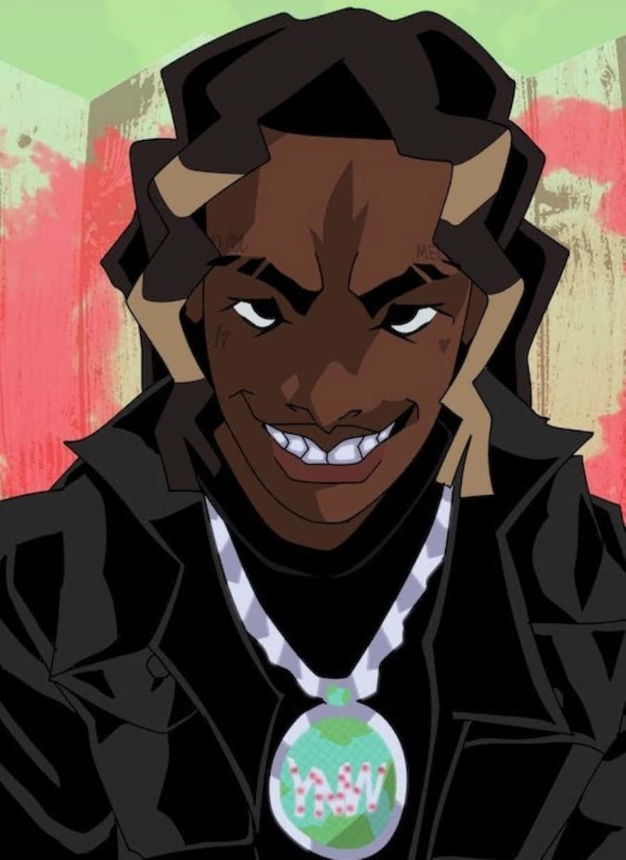 YNW Melly в анимиран стил Тапет