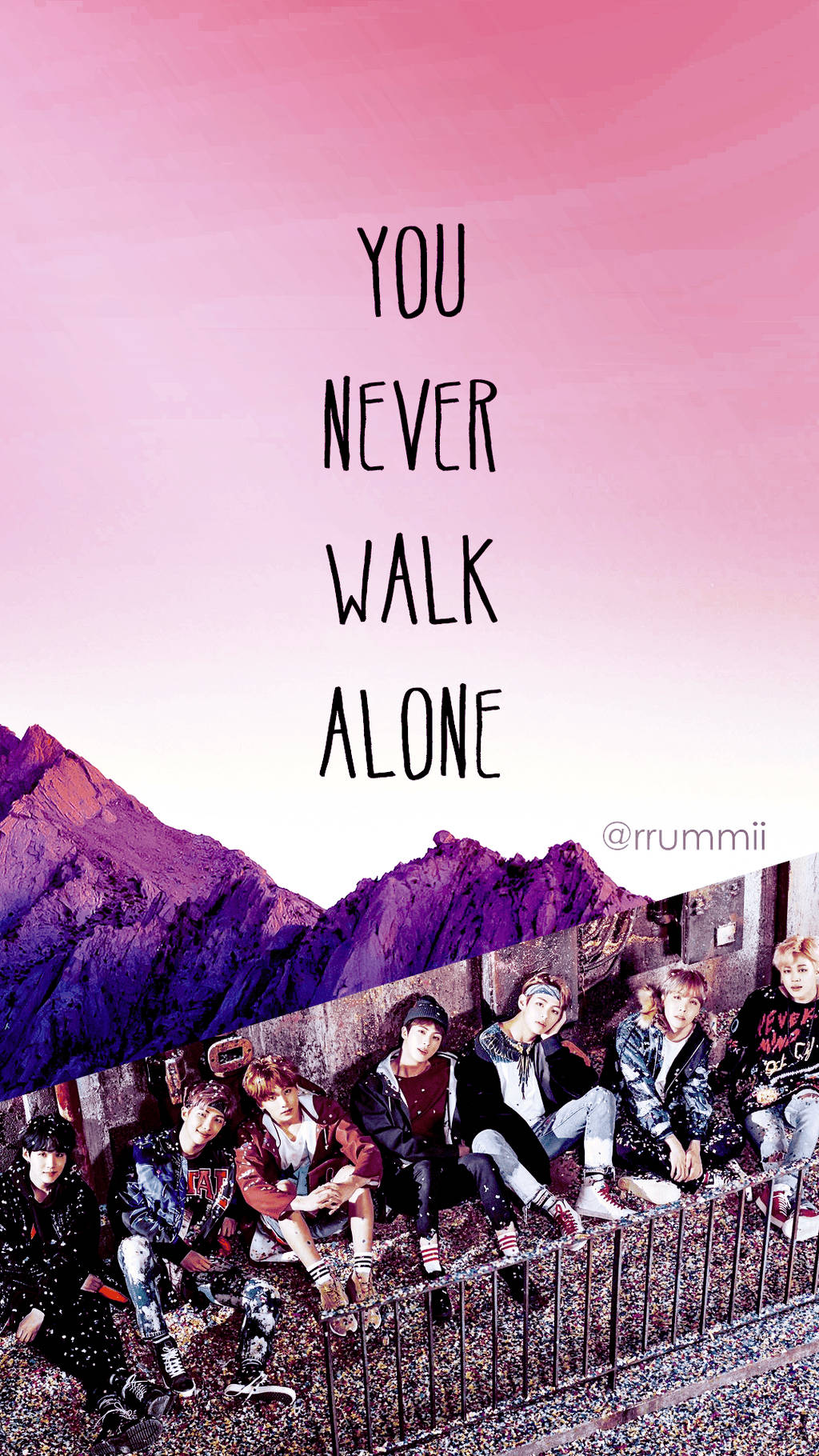 Цитат You Never Walk Alone BTS Тапет