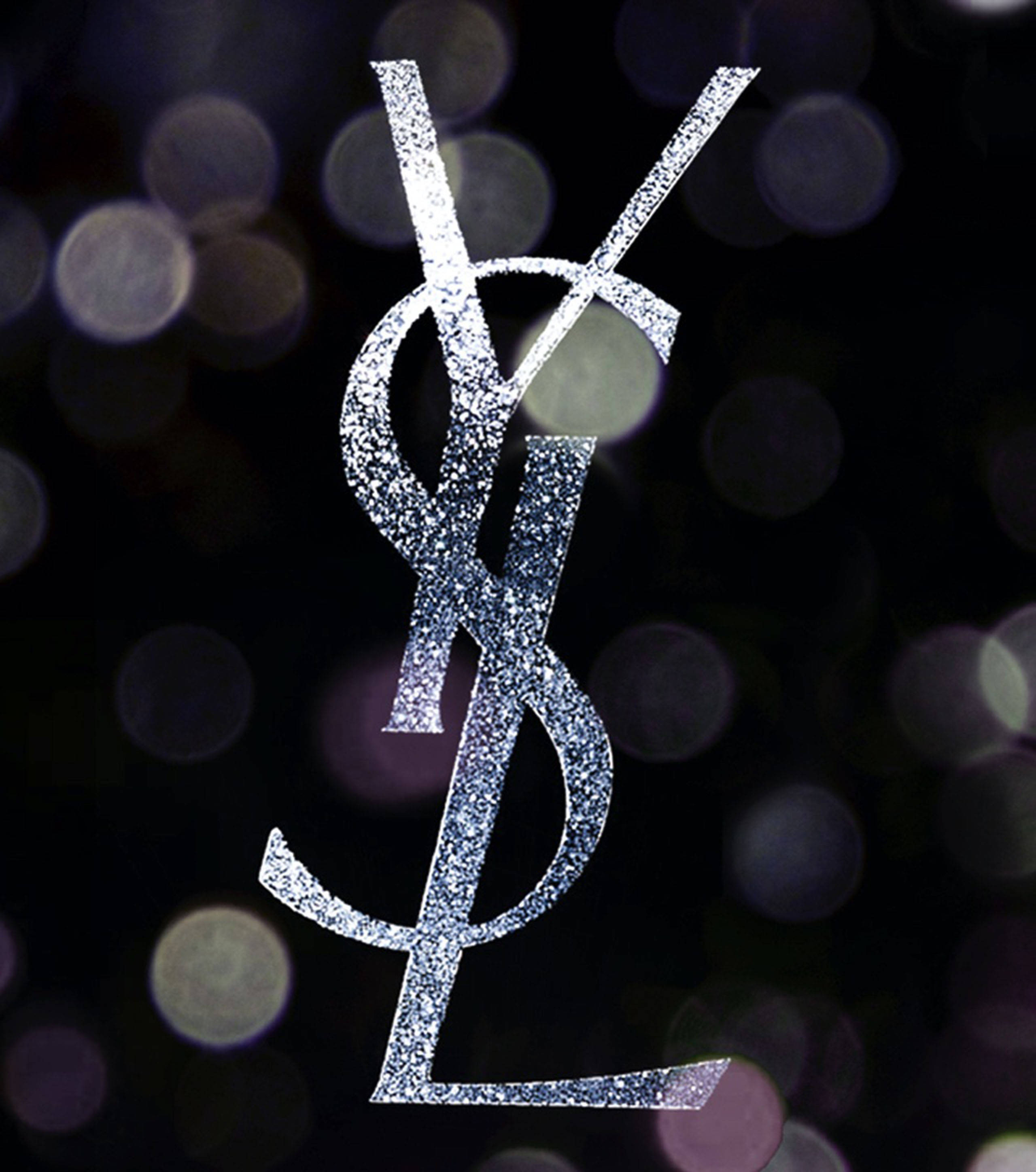 Коледна версия лого YSL Тапет