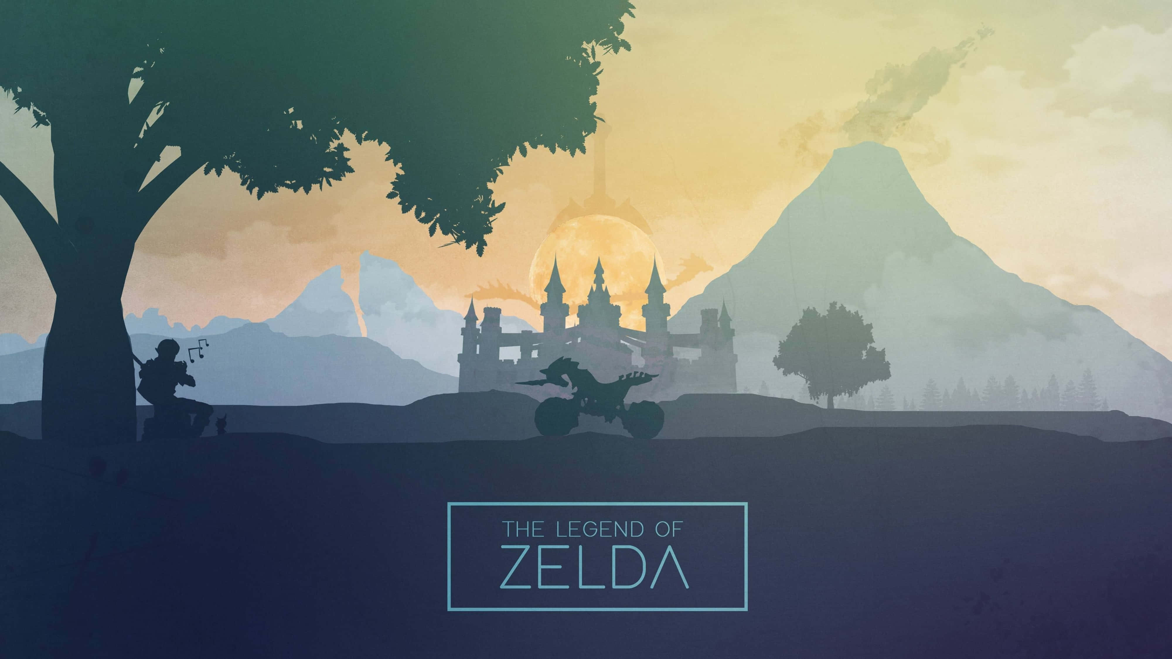 Zelda Breath Of The Wild 4K слоесто изкуство Тапет