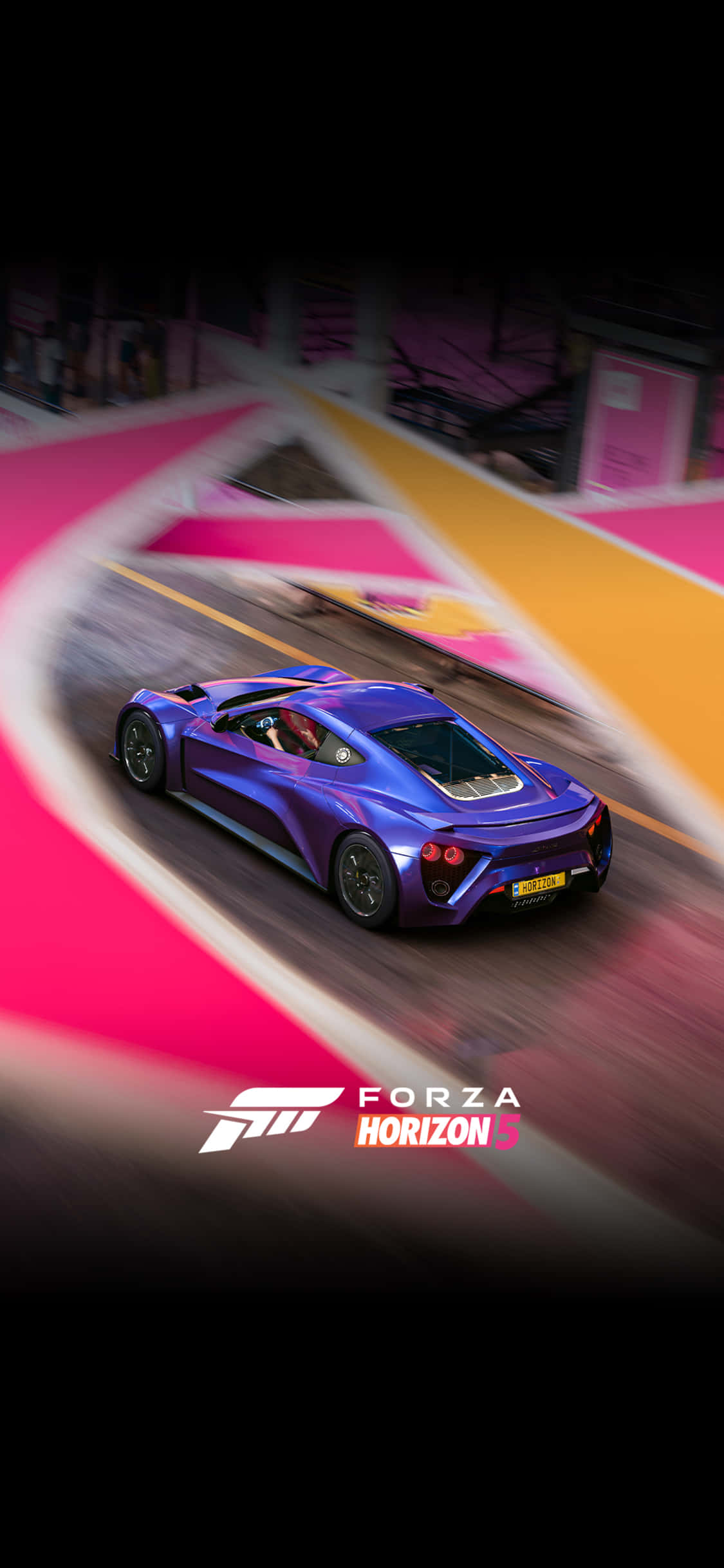 Син Zenvo iPhone X Forza Motorsport 7 Фон Тапет