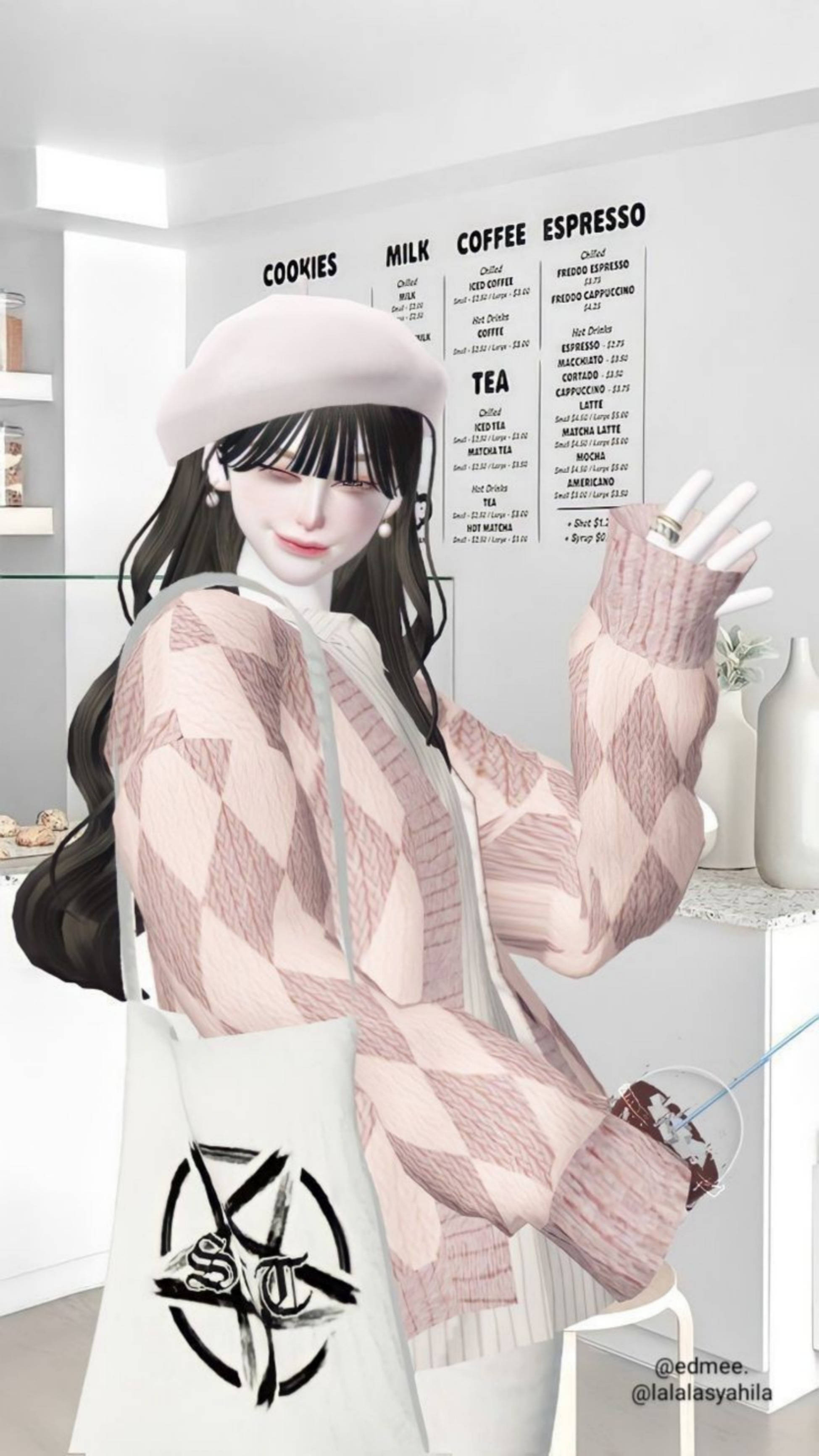 Момиче от Zepeto Улцанг, любителка на кафе Тапет