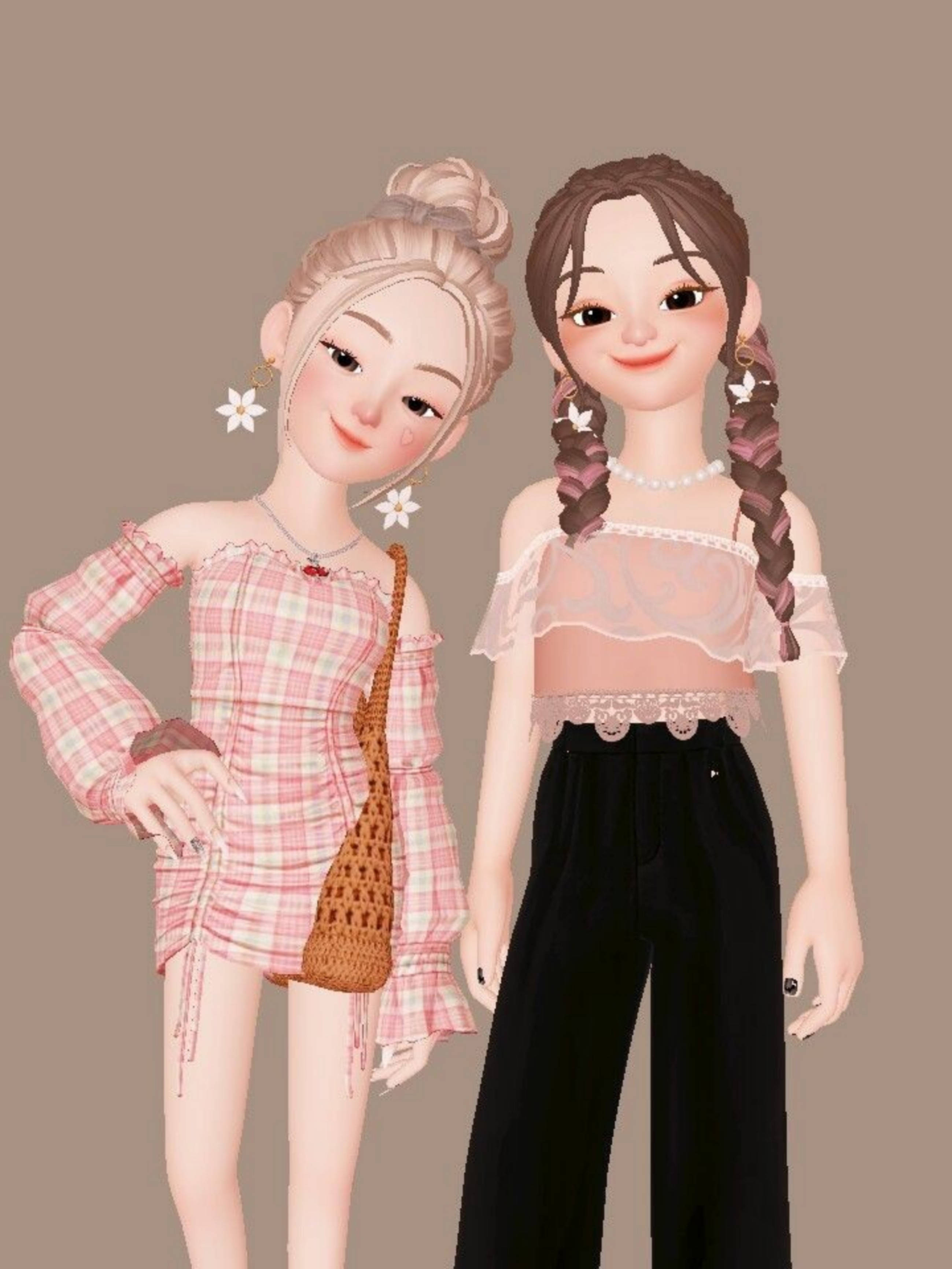 Модни анимационни момичета Zepeto Тапет