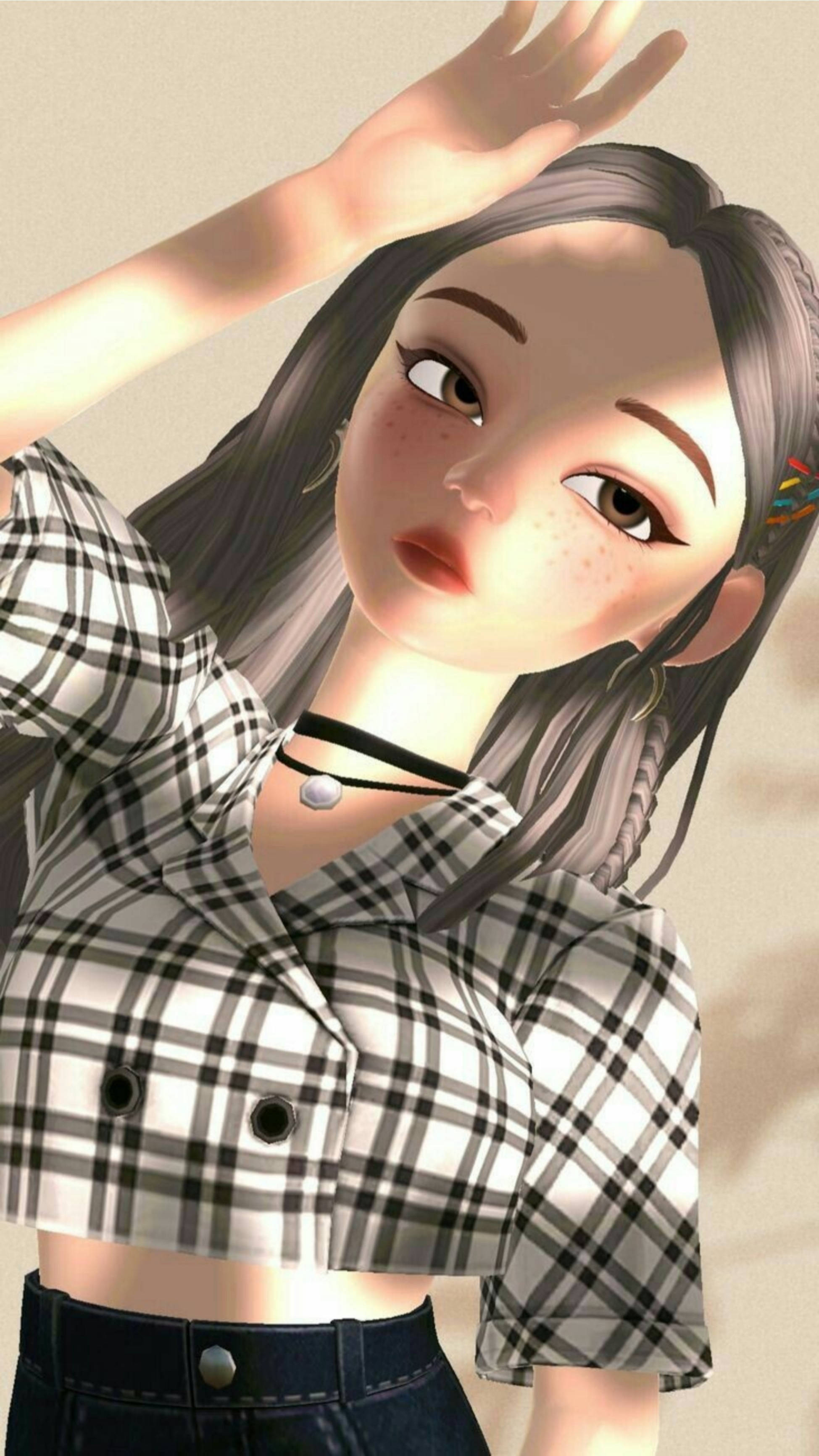 Zepeto естетика силует на момиче Тапет