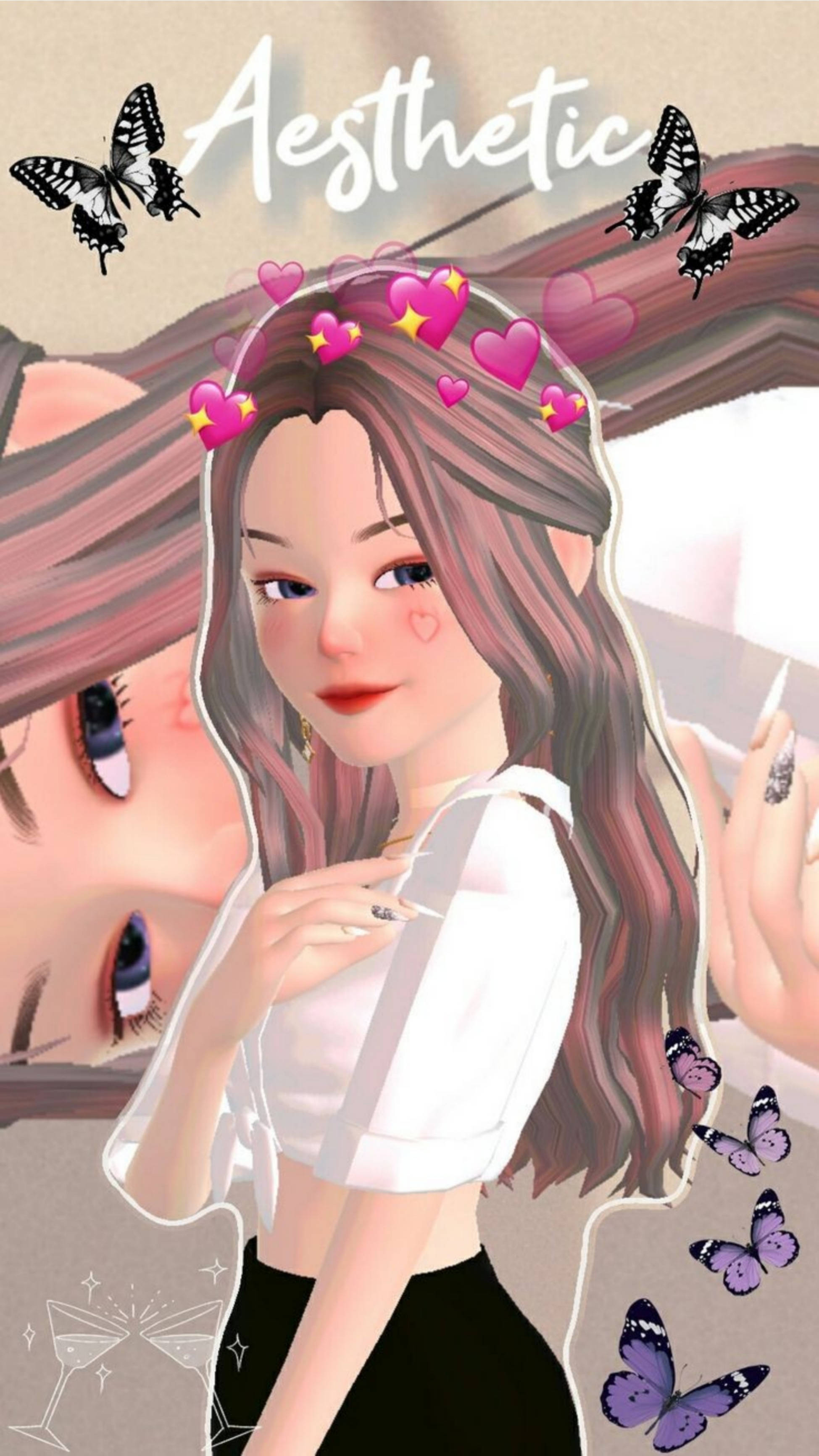 Zepeto Естетично Момиче Тапет