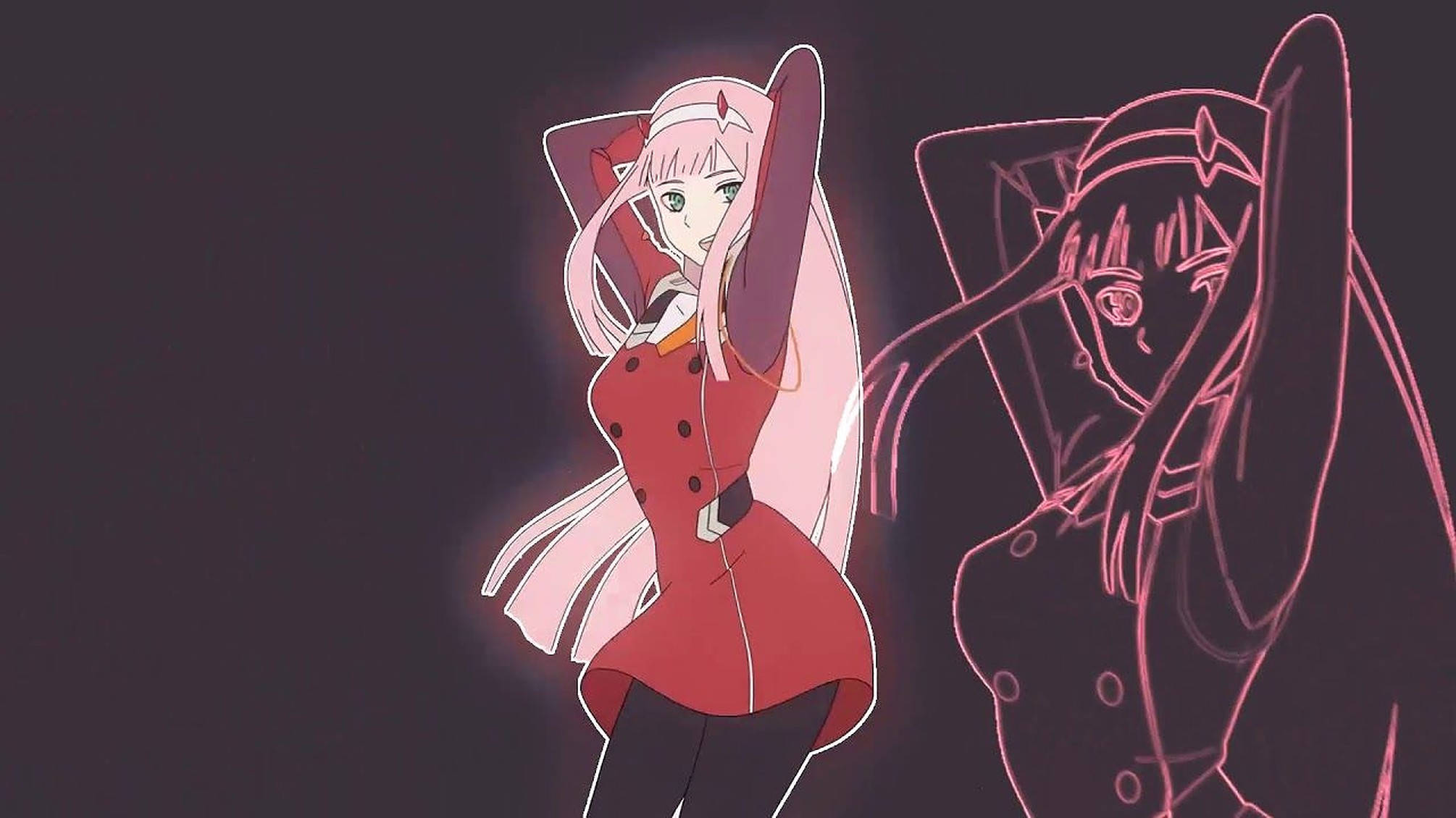 Аниме танцующая Zero Two Тапет