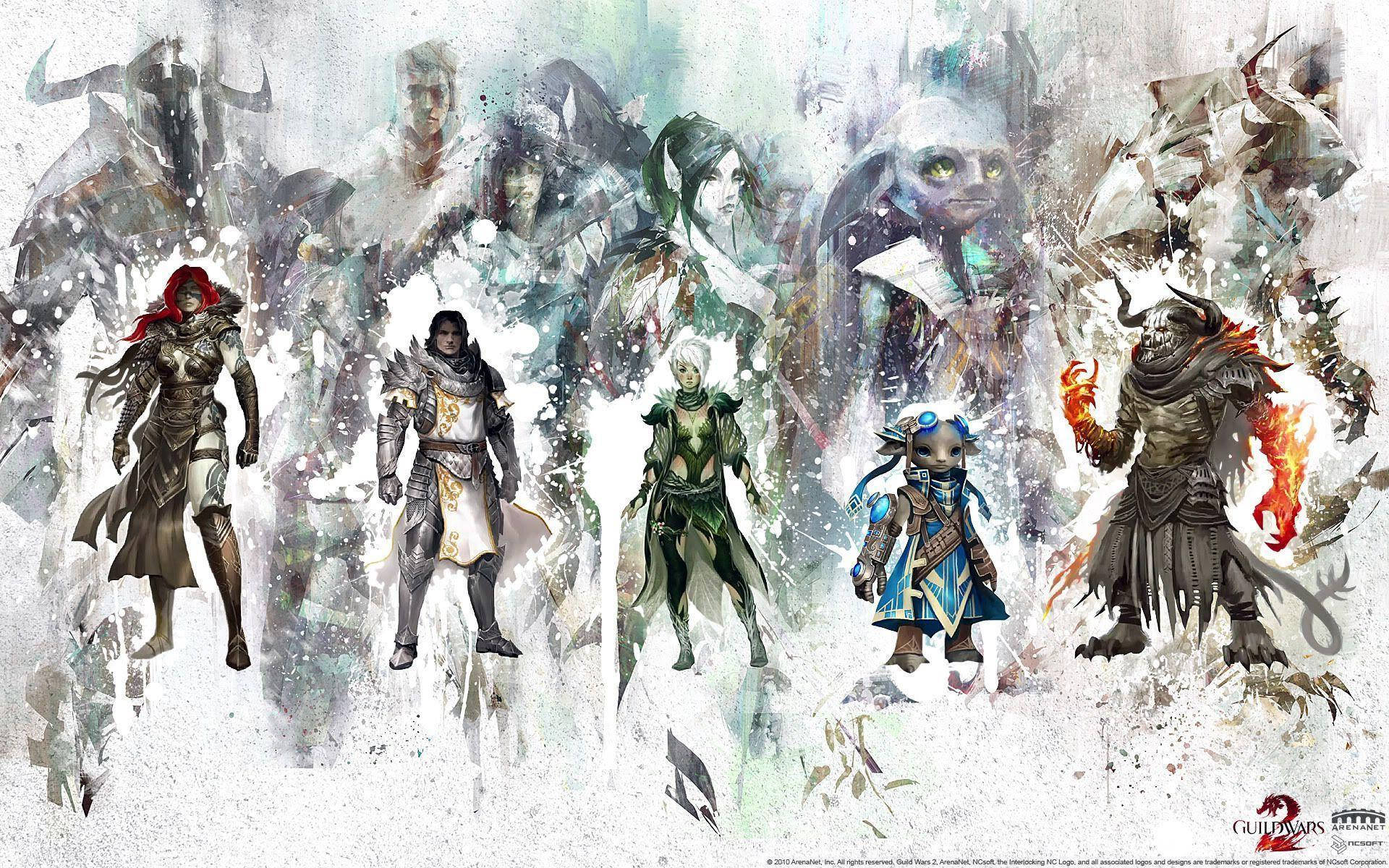 Абстрактно изкуство Guild Wars 2 Тапет
