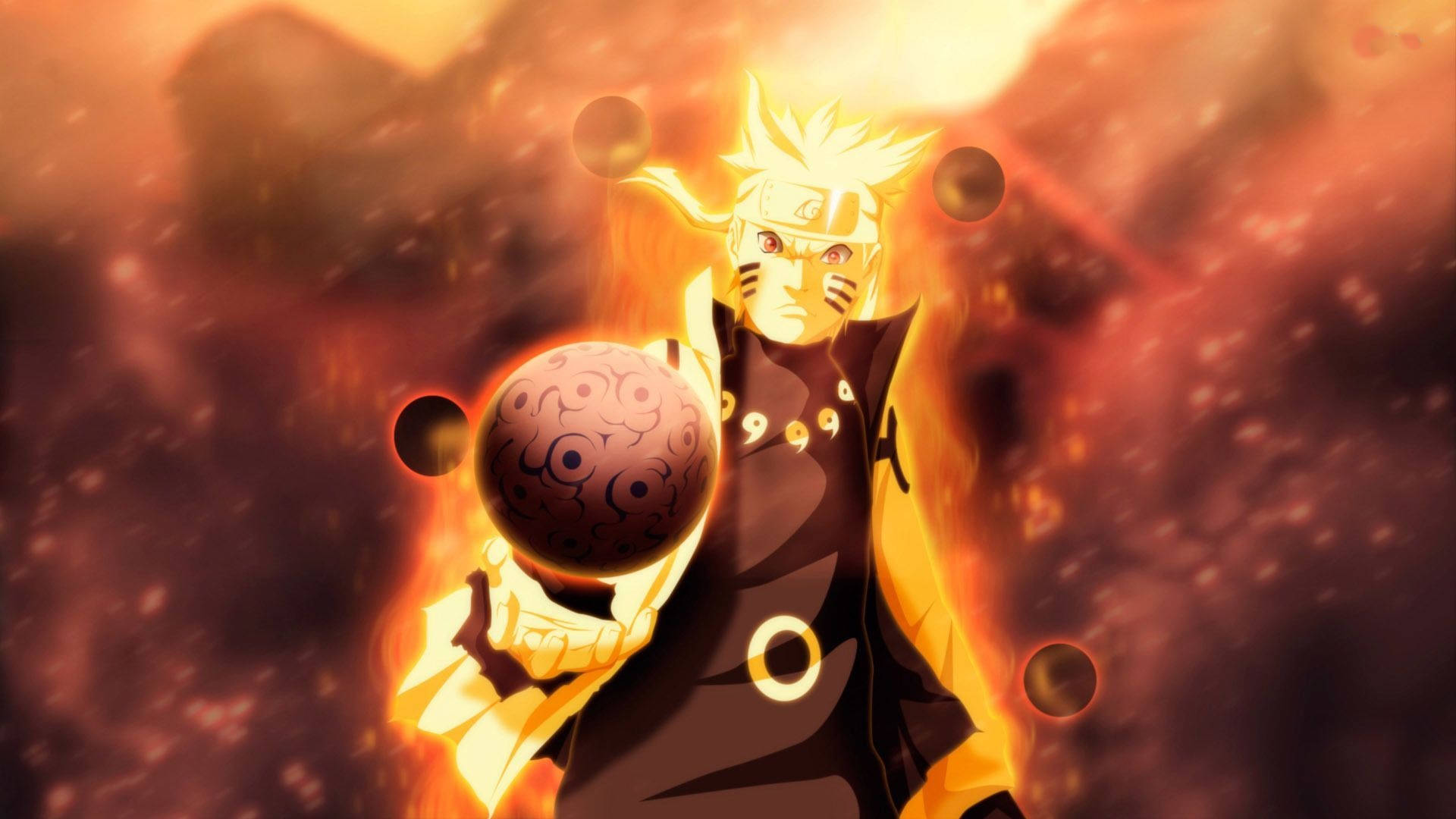 Аниме Наруто Режим Барьон с Девятихвостым Тапет