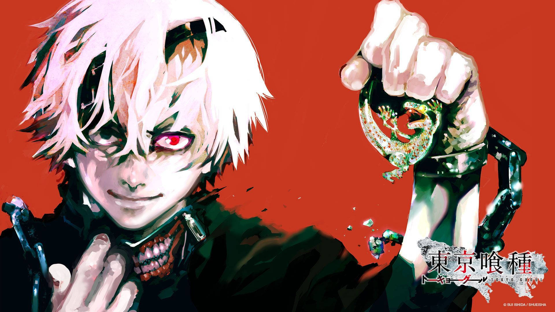 Арт на герои от Tokyo Ghoul в манга стил Тапет