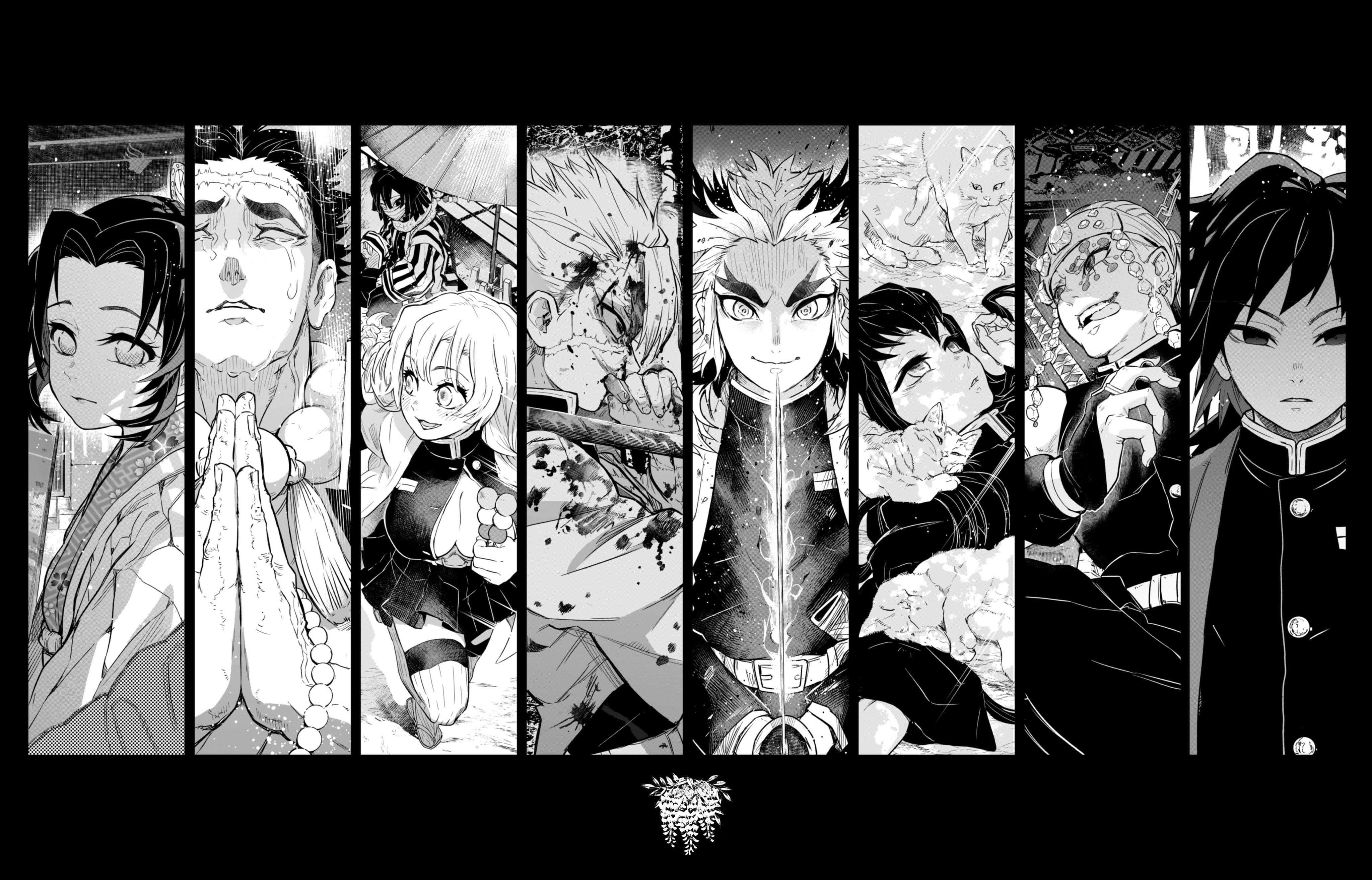 Арт на мангата Demon Slayer Тапет