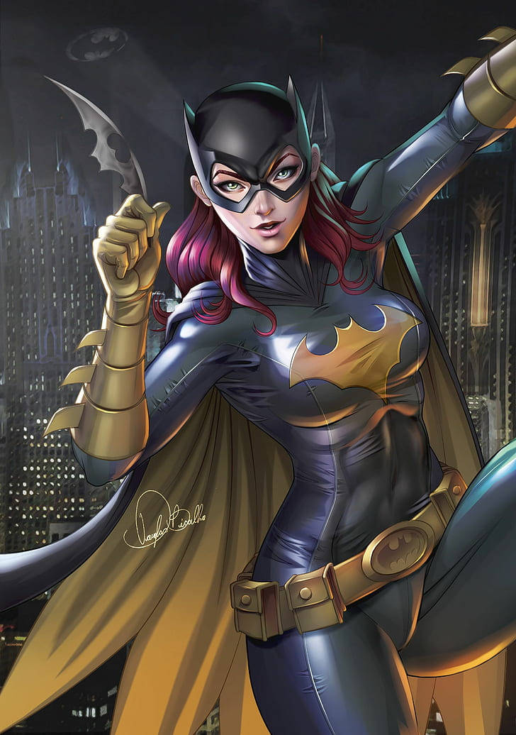 Батгърл позира за Batman Arkham Knight iPhone Тапет