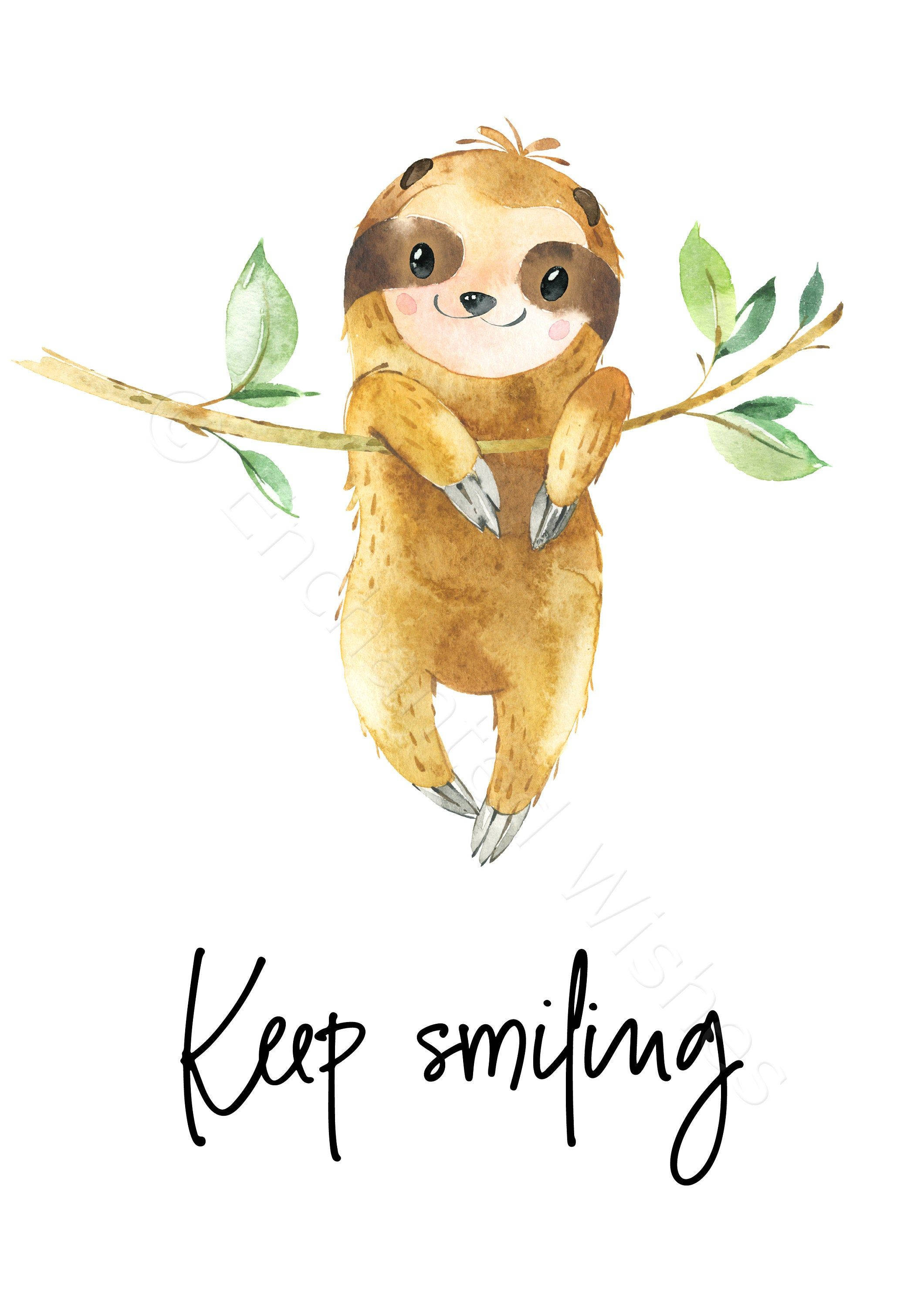 Бебе ленивец, продължавай да се усмихваш Тапет