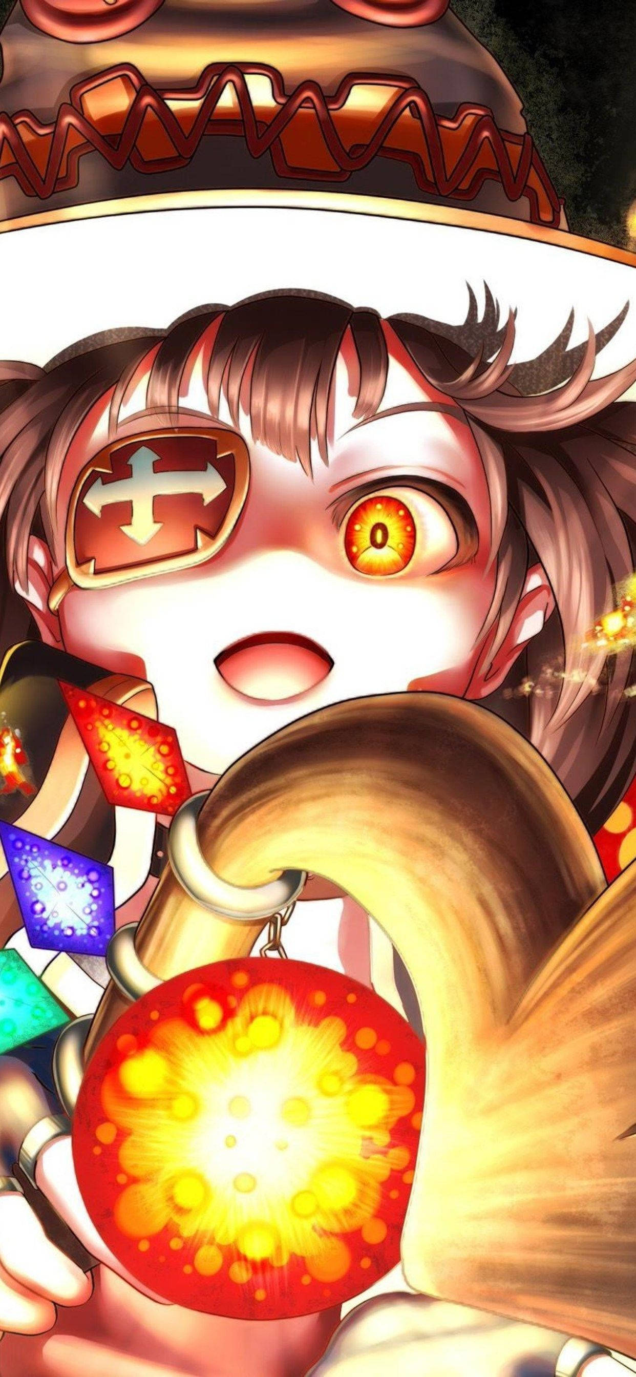 Близън кадър на Мегумин и тояга Тапет