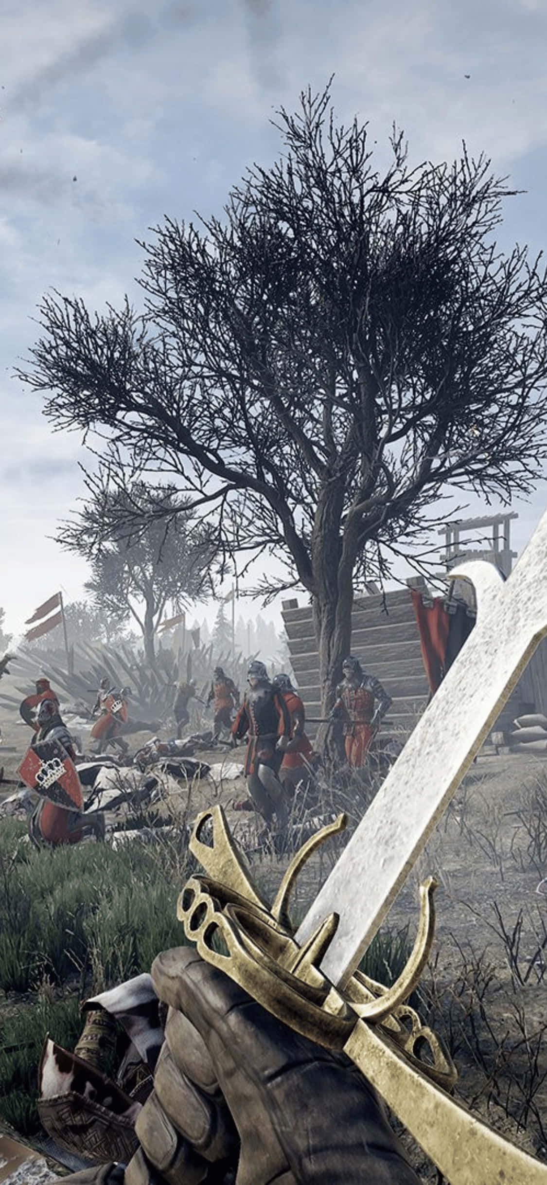 Воини на бойно поле iPhone Xs Mordhau фон Тапет