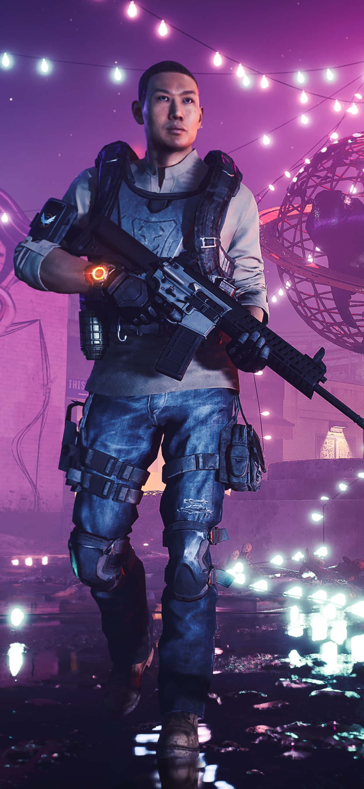 Срази се с неизвестното с този iPhone Xs Max The Division edition. Тапет
