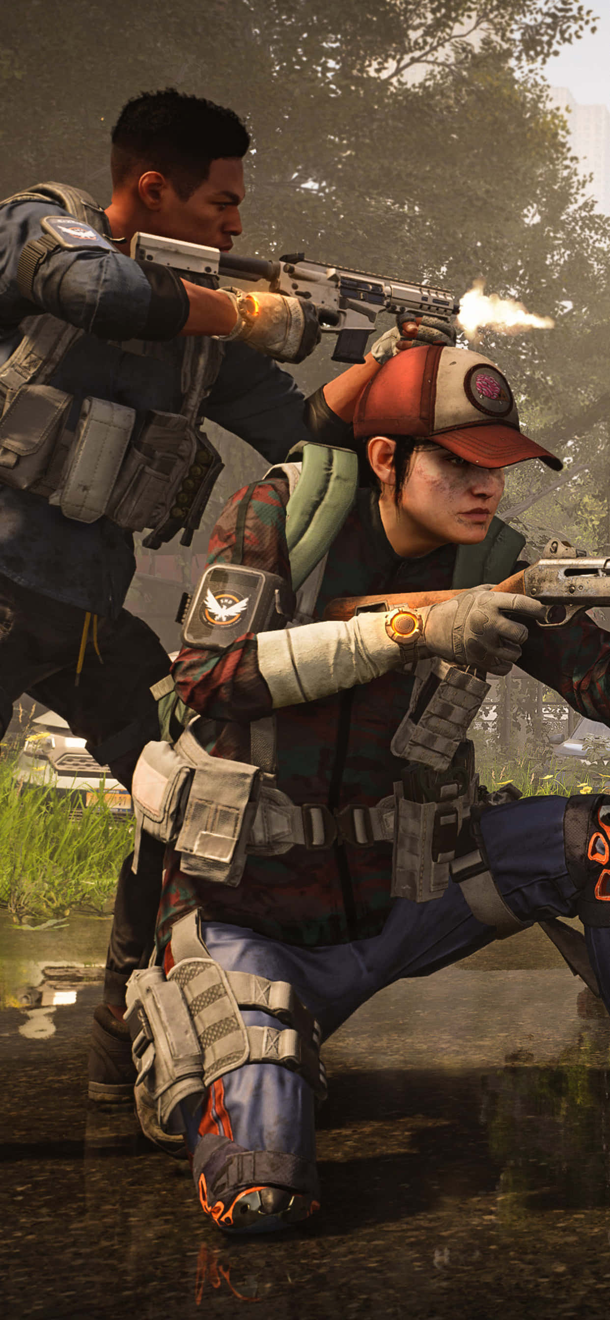 Бягство във виртуален свят с iPhone Xs Max и The Division Тапет
