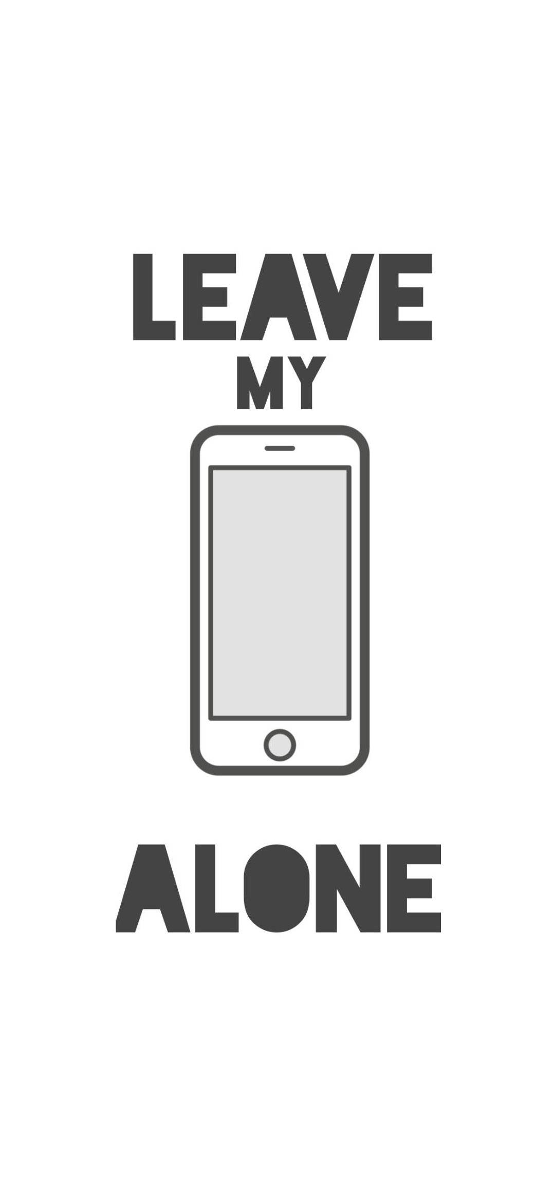 Бял Оставете телефона ми на мира iPhone Тапет