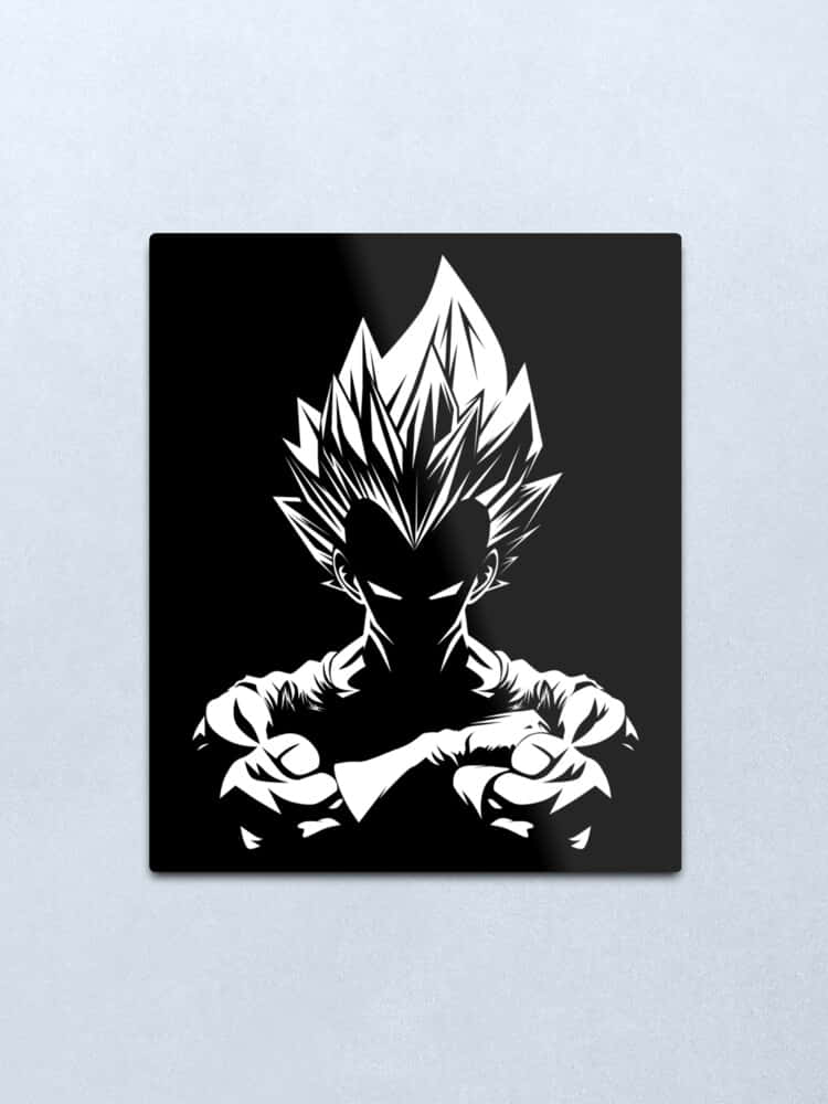Вегета от Dragon Ball в черно и бяло Тапет