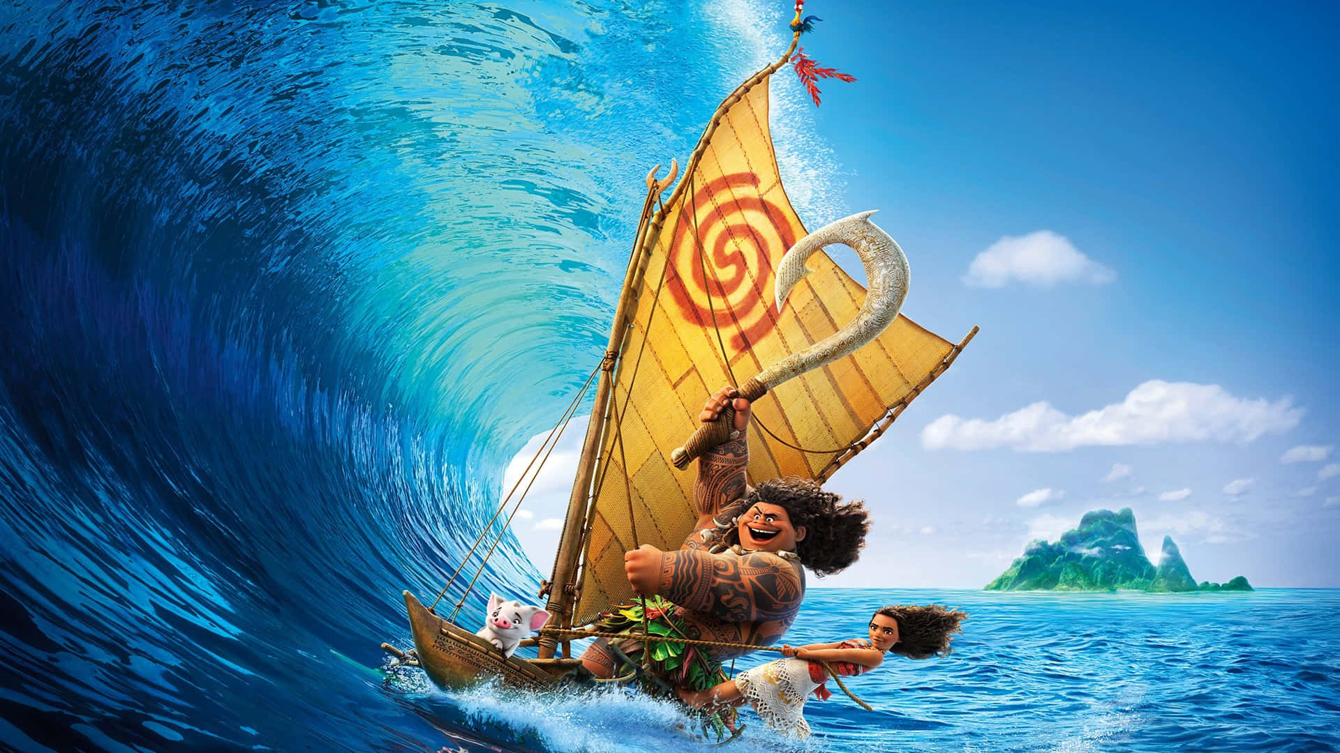 Величествени океански вълни, разбиващи се на брега Тапет