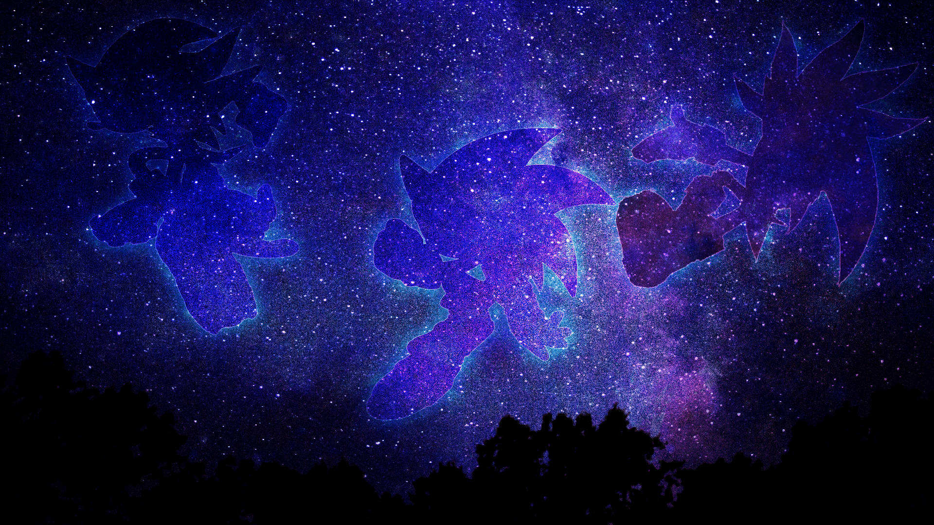 1920x1080 Таралежи сред звездите