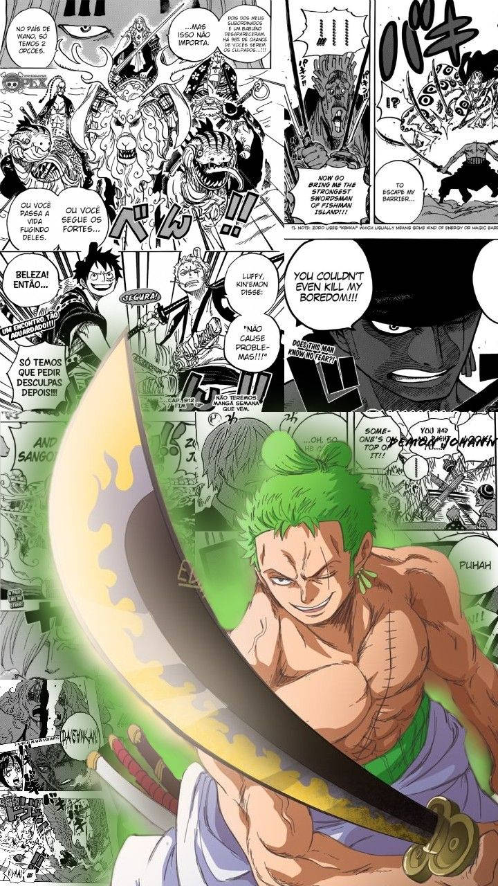 Въоръжен Зоро One Piece Естетика Тапет