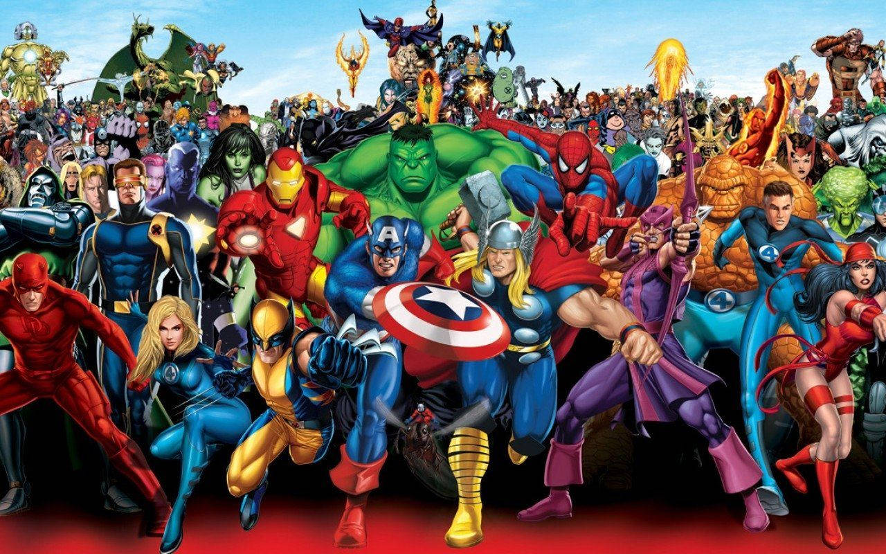 Marvel супергерои Хълк, Тор, Капитан Америка, Железния човек и други.