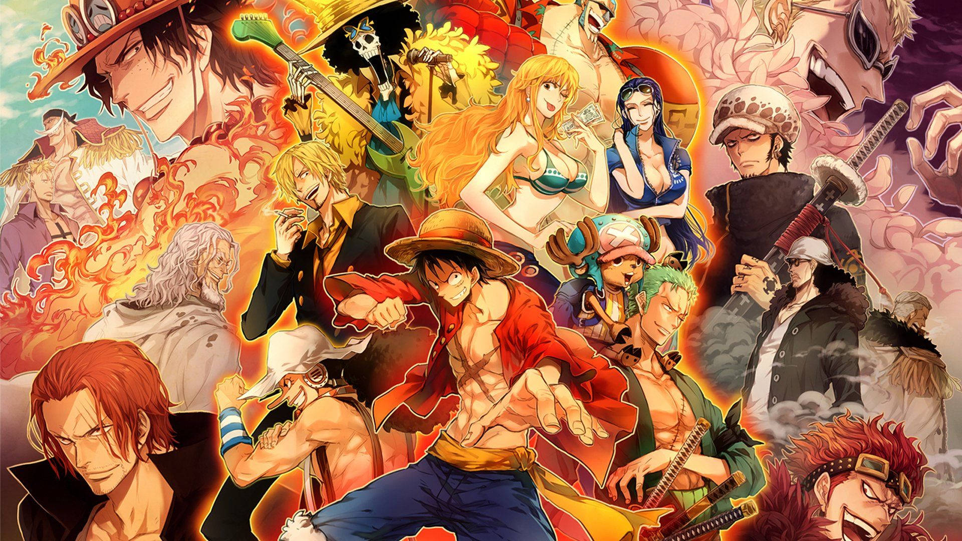 Герои от One Piece Тапет