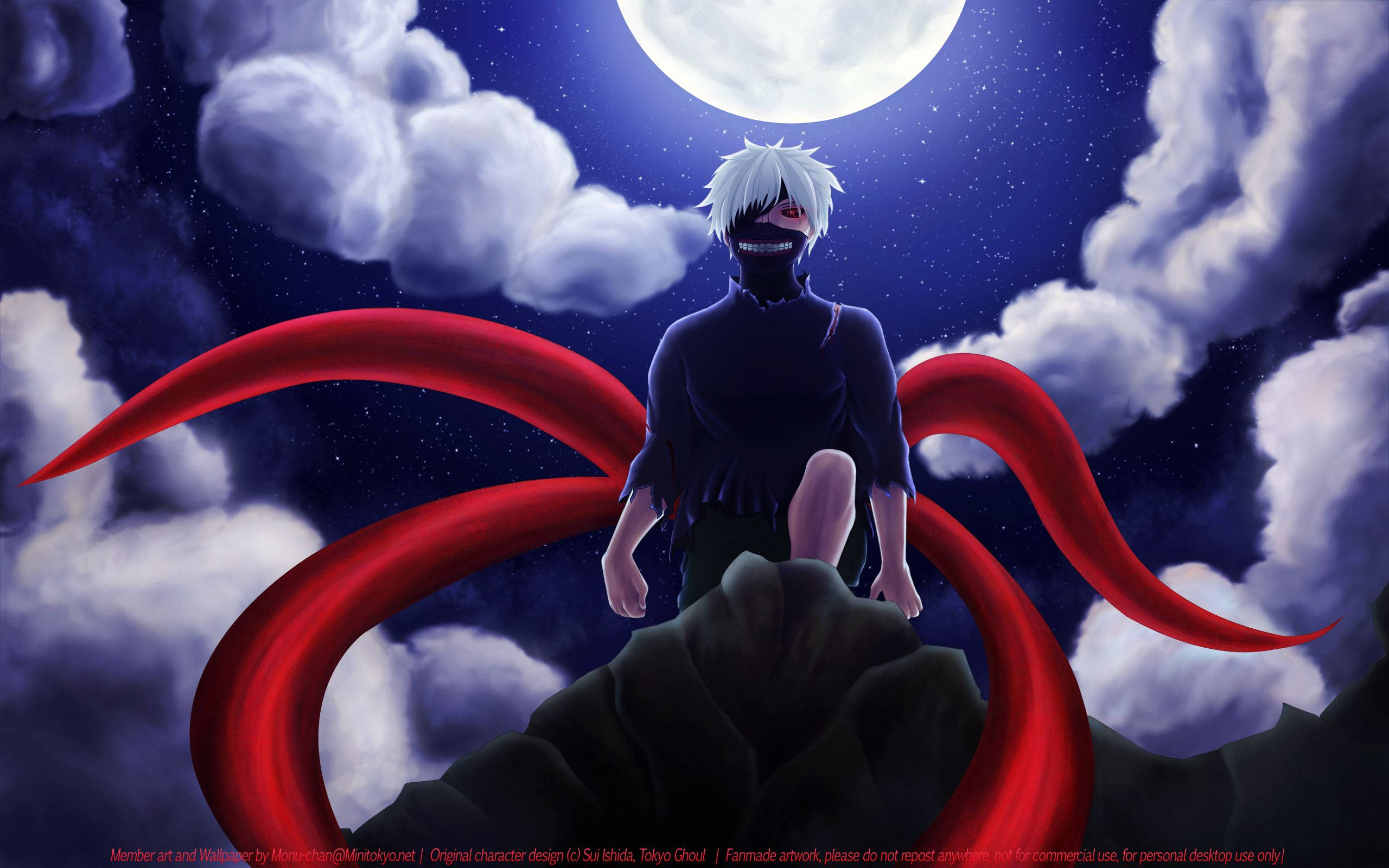 Герои от Tokyo Ghoul Кен Четири опашки Тапет