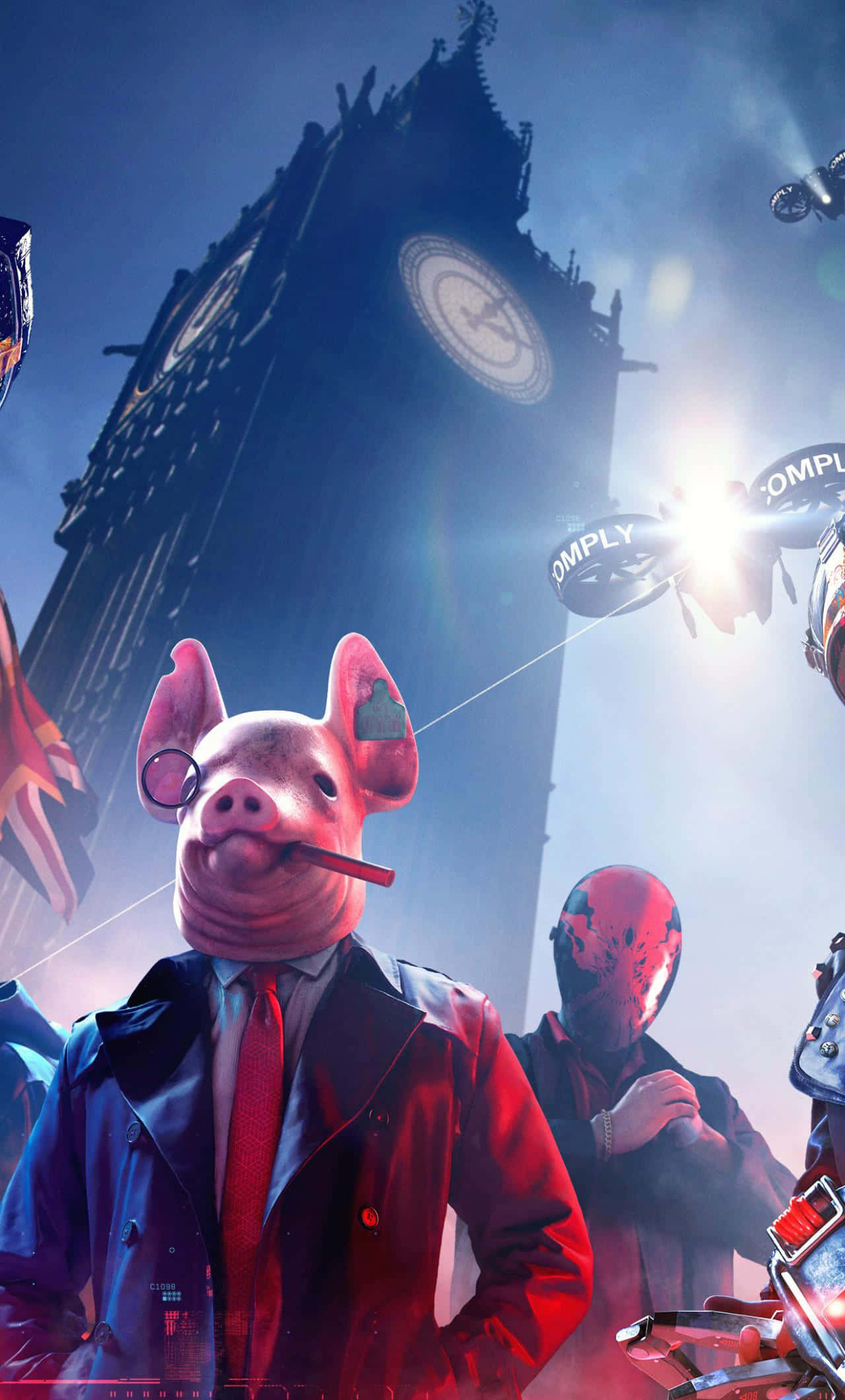 Герои от Watch Dogs за iPhone Тапет