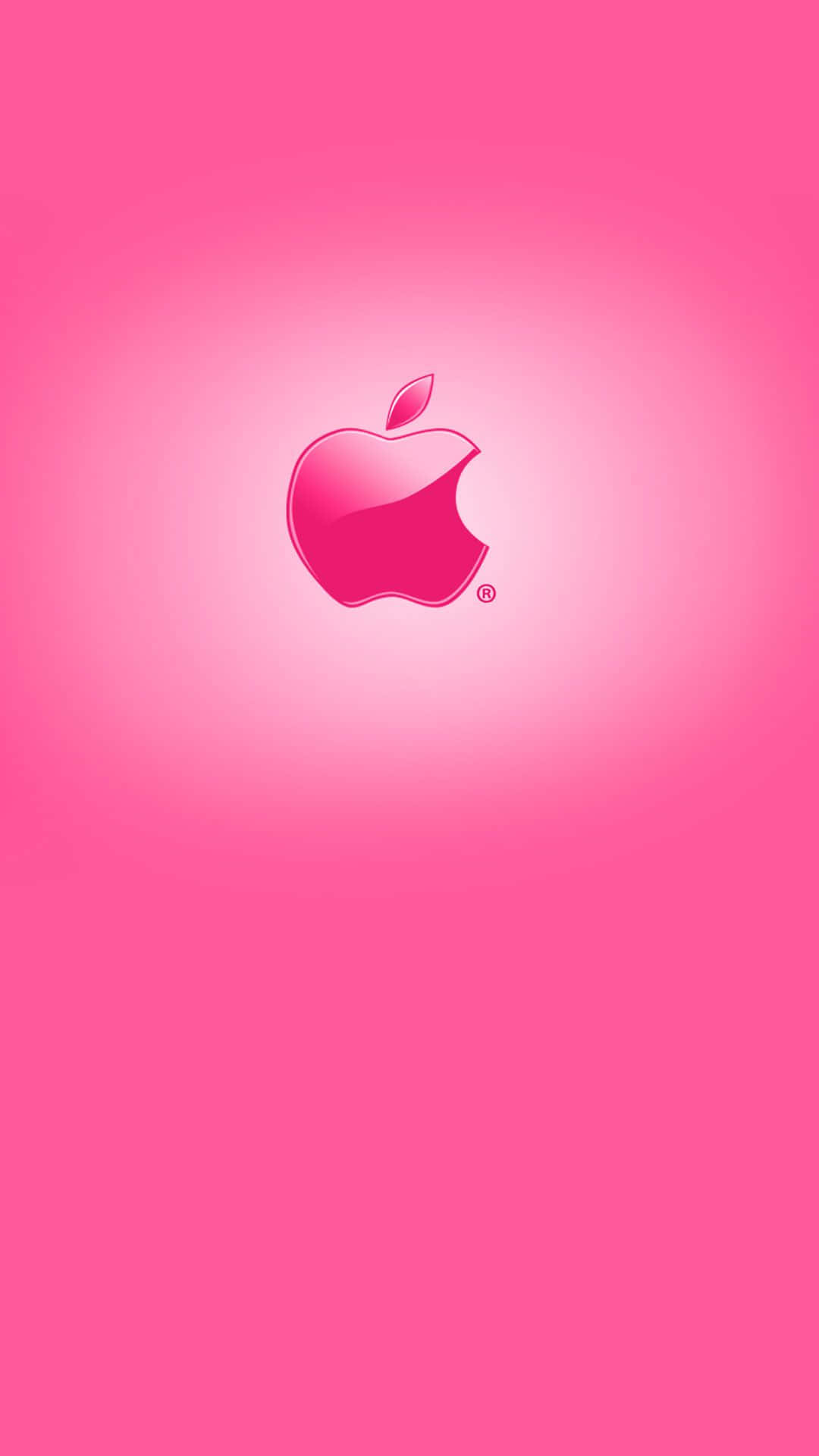 Гланцово розово лого Apple HD iPhone Тапет