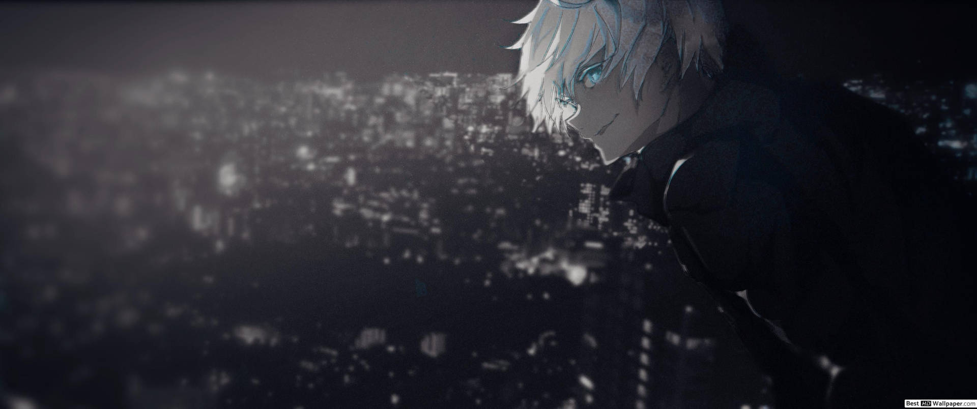 Сини очи на Годжо в тапет за Jujutsu Kaisen