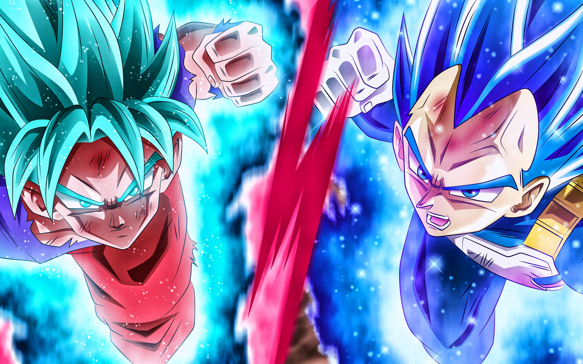 Гоку и Вегета DBZ 4K — Драконова топка z GIF Тапет