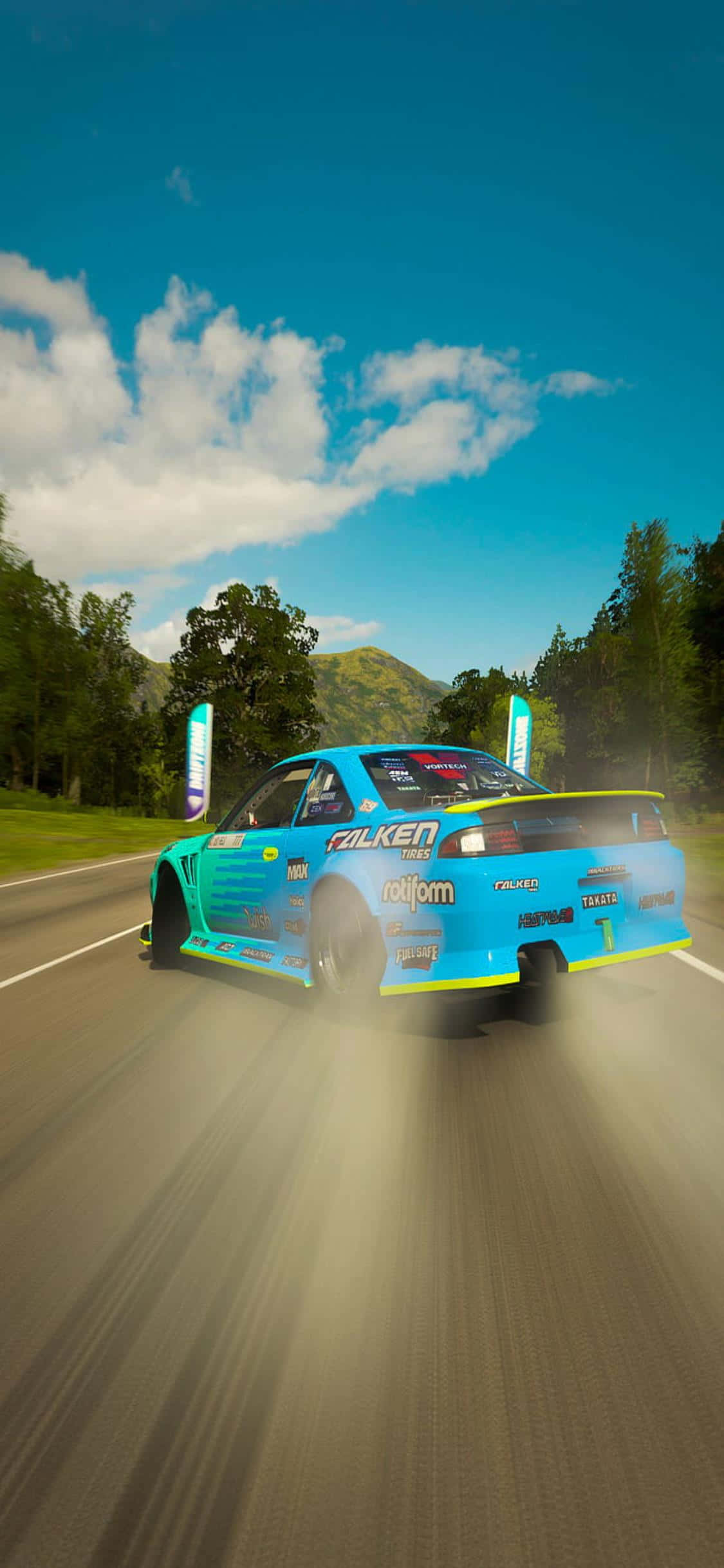 Гоняйте пред група с Forza Horizon 4 на iPhone Xs Тапет
