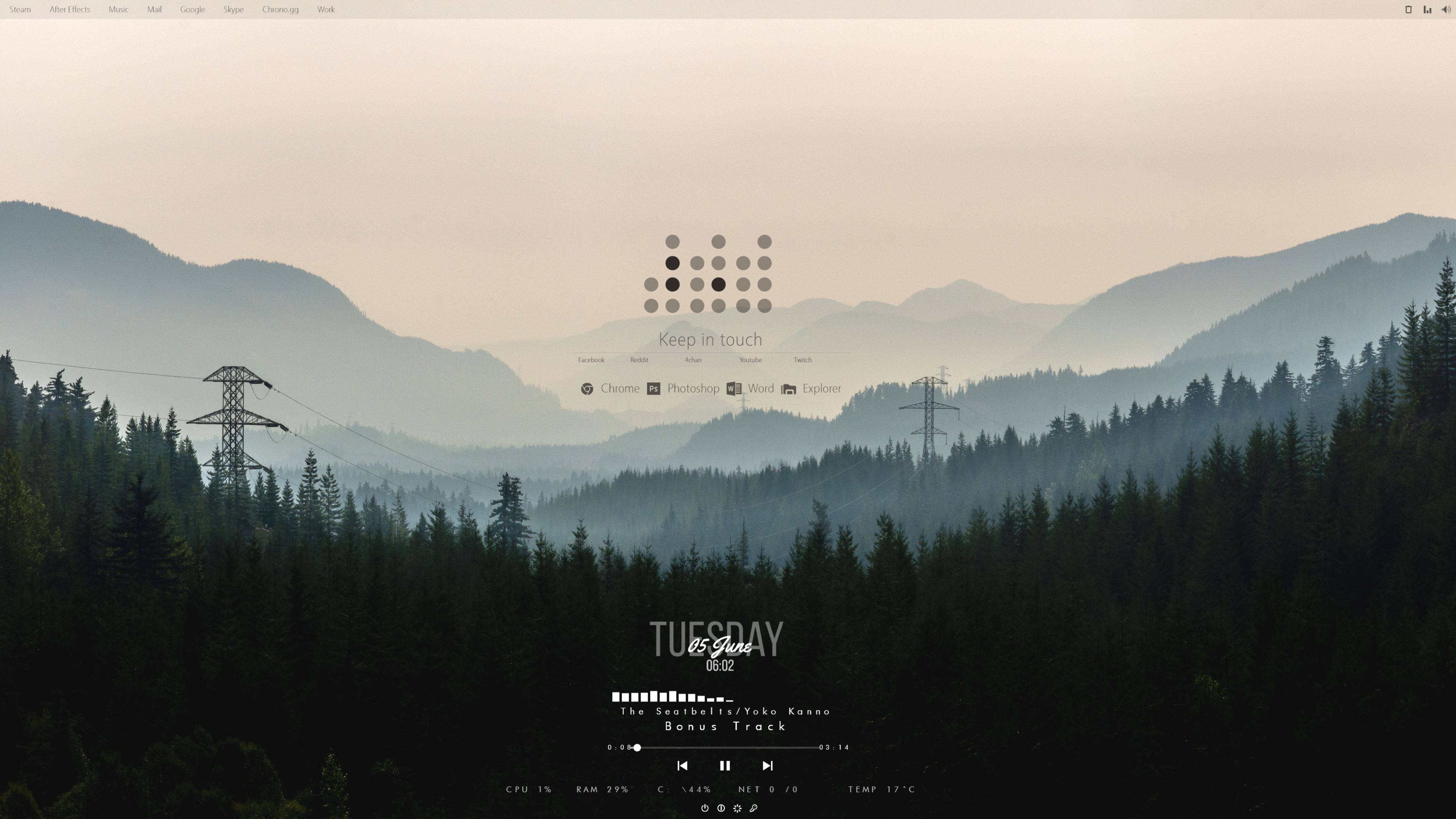 Горски и планински дизайн за Rainmeter Тапет