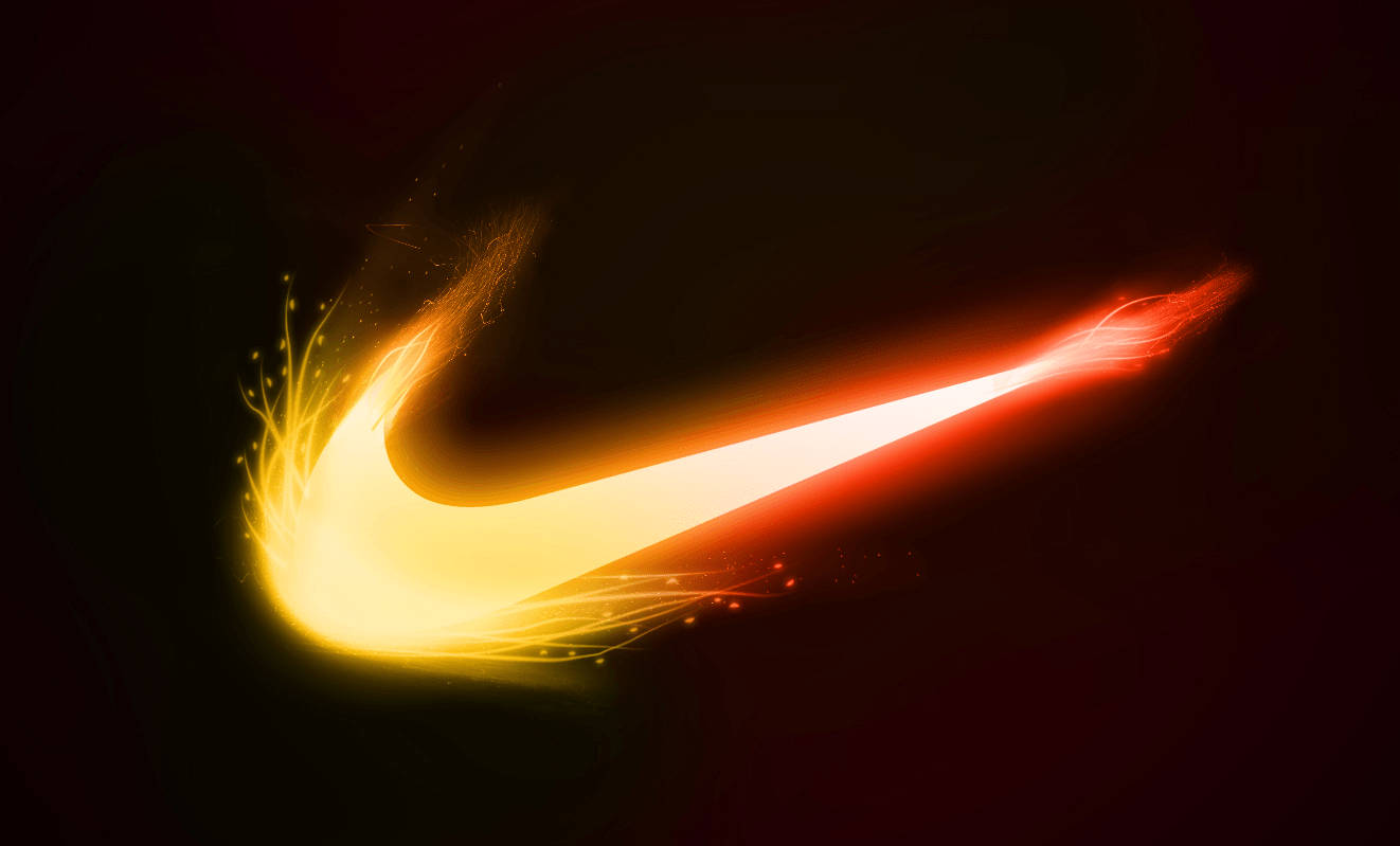 Готино огнено лого на Nike Тапет