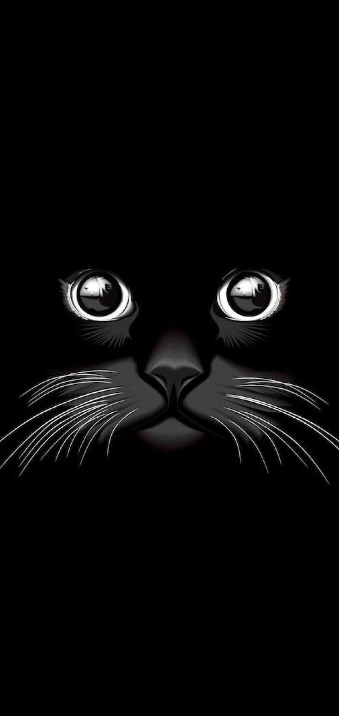 Готична черна котка Тапет