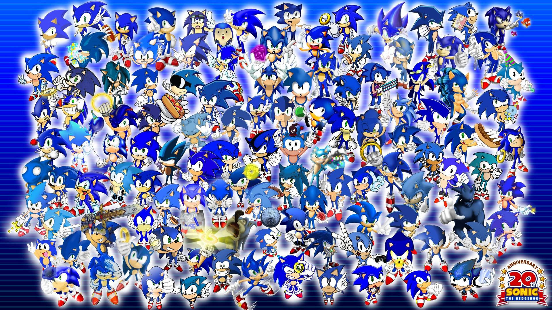 Готичният Соник, емблематичният герой от поредицата видеоигри Sonic the Hedgehog Тапет