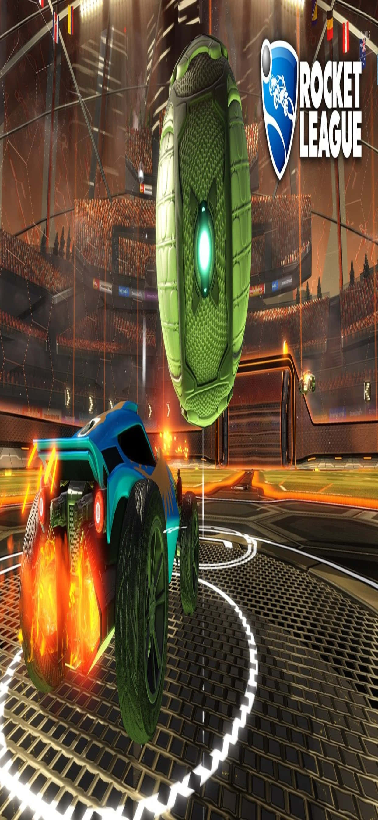 Готов да ускориш играта си с iPhone XS Max и Rocket League Тапет