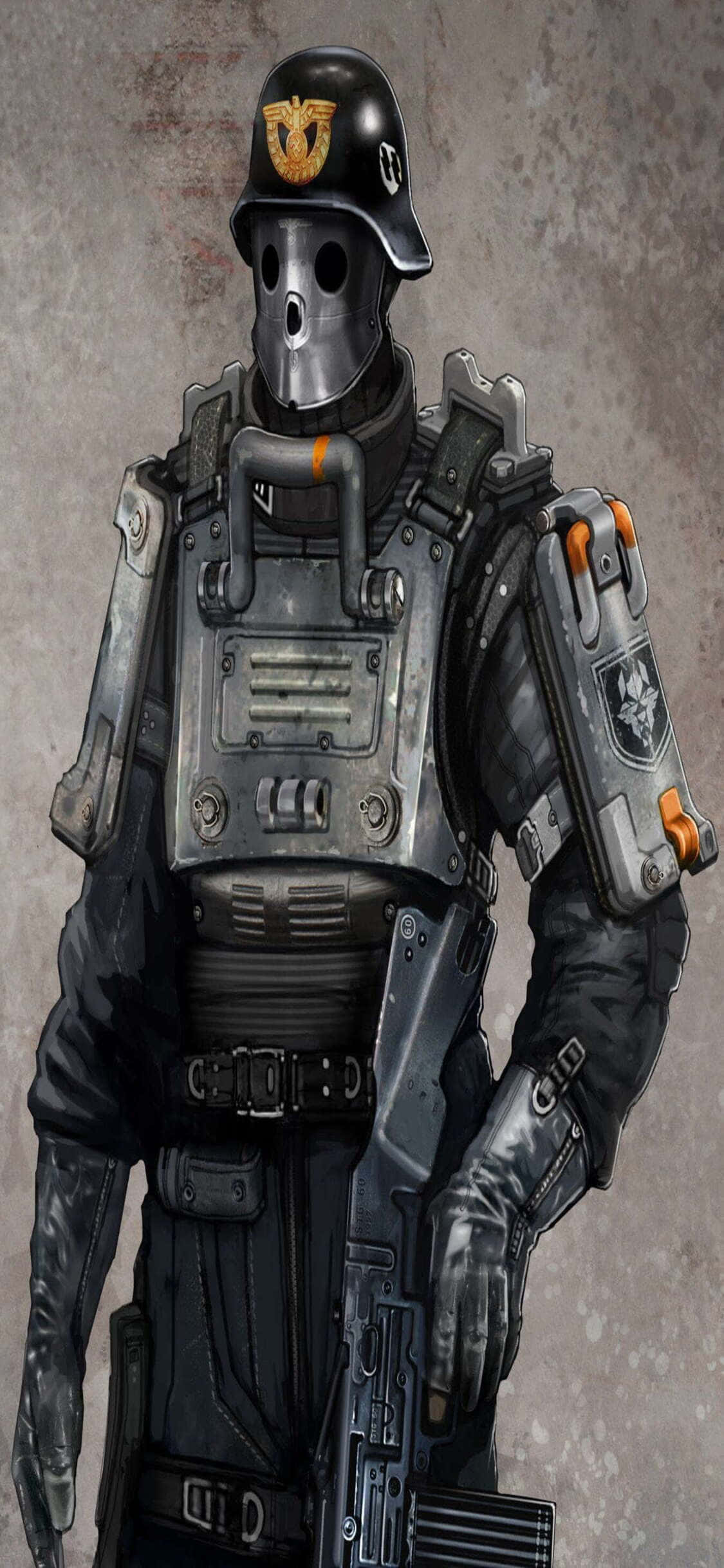 Готови за игрово приключение с iPhone Xs и Wolfenstein II? Тапет