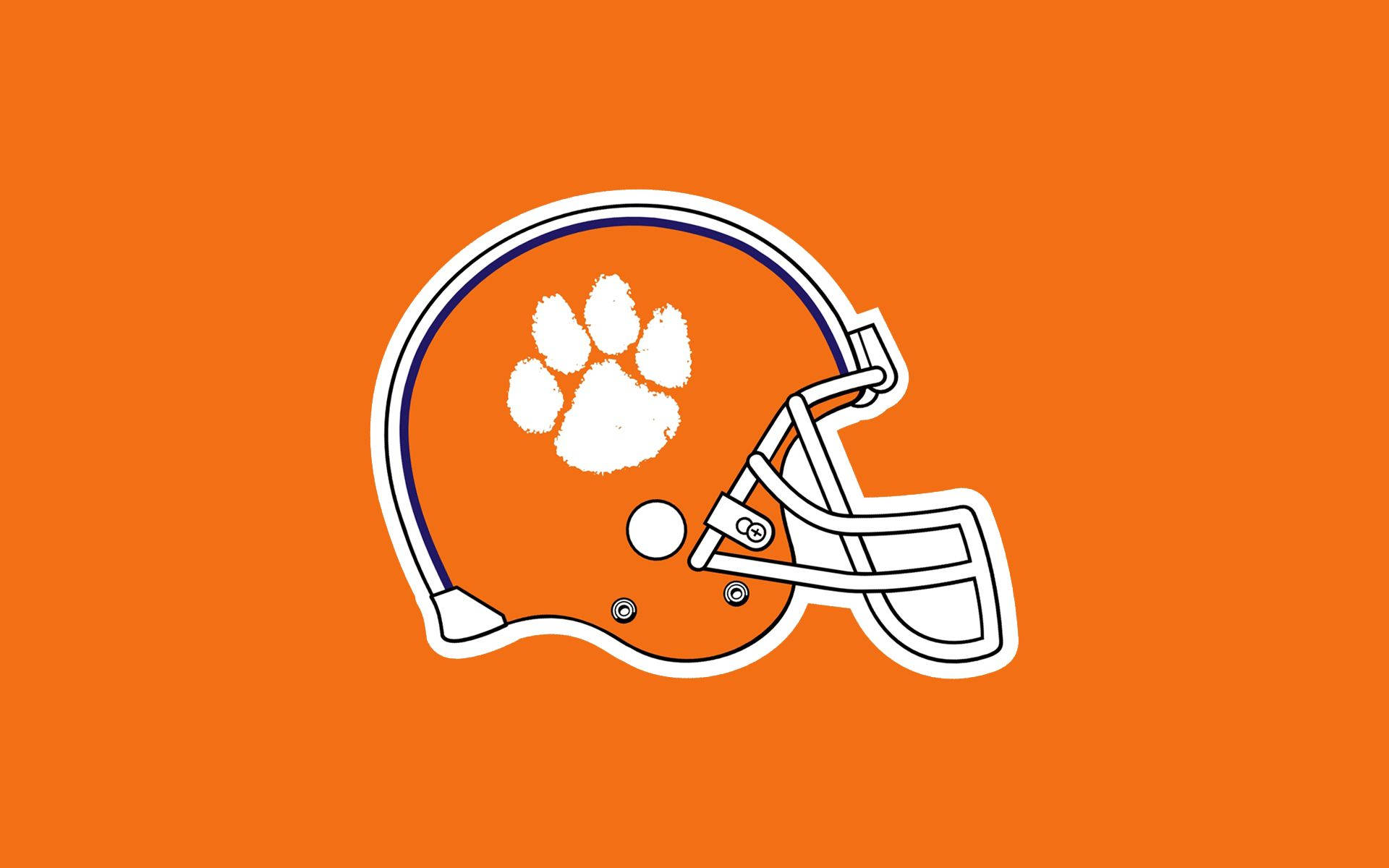 Clemson Tigers футболно лого оранжев десктоп тапет.