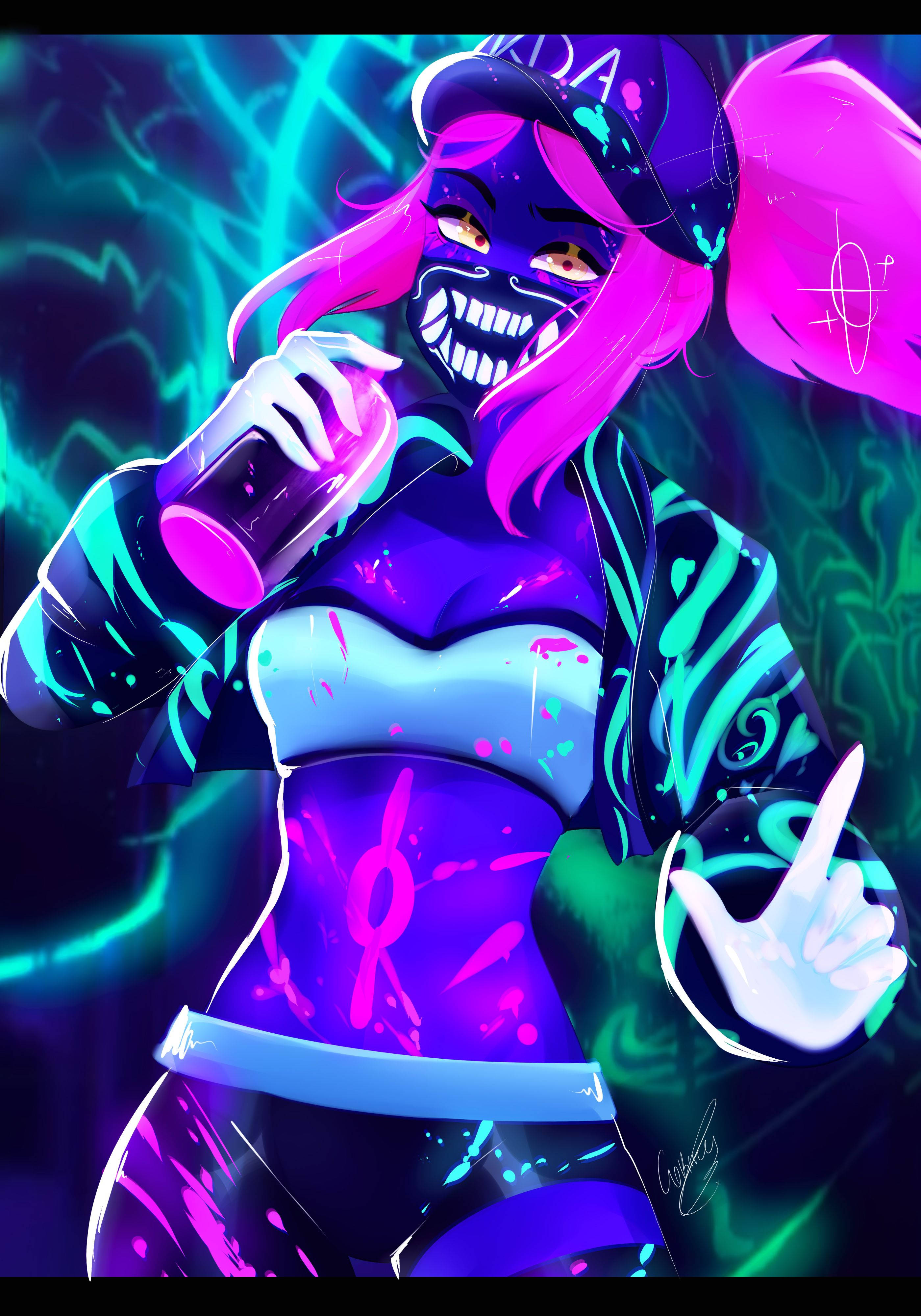 Графично изкуство LoL KDA Акали Тапет