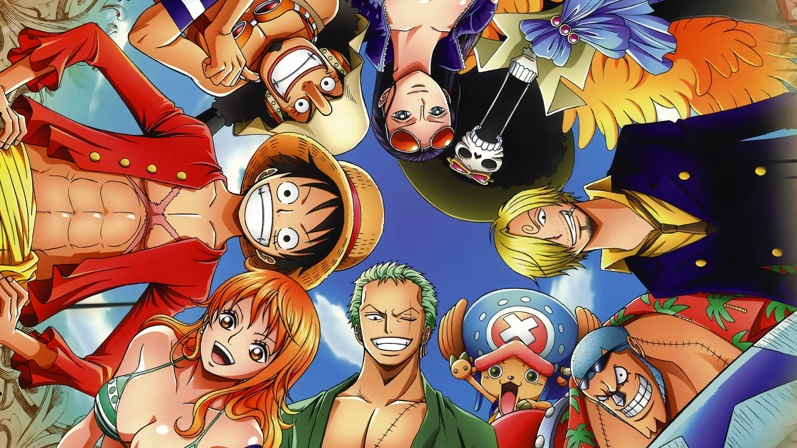 Групата на Сламените шапки One Piece за десктоп Тапет