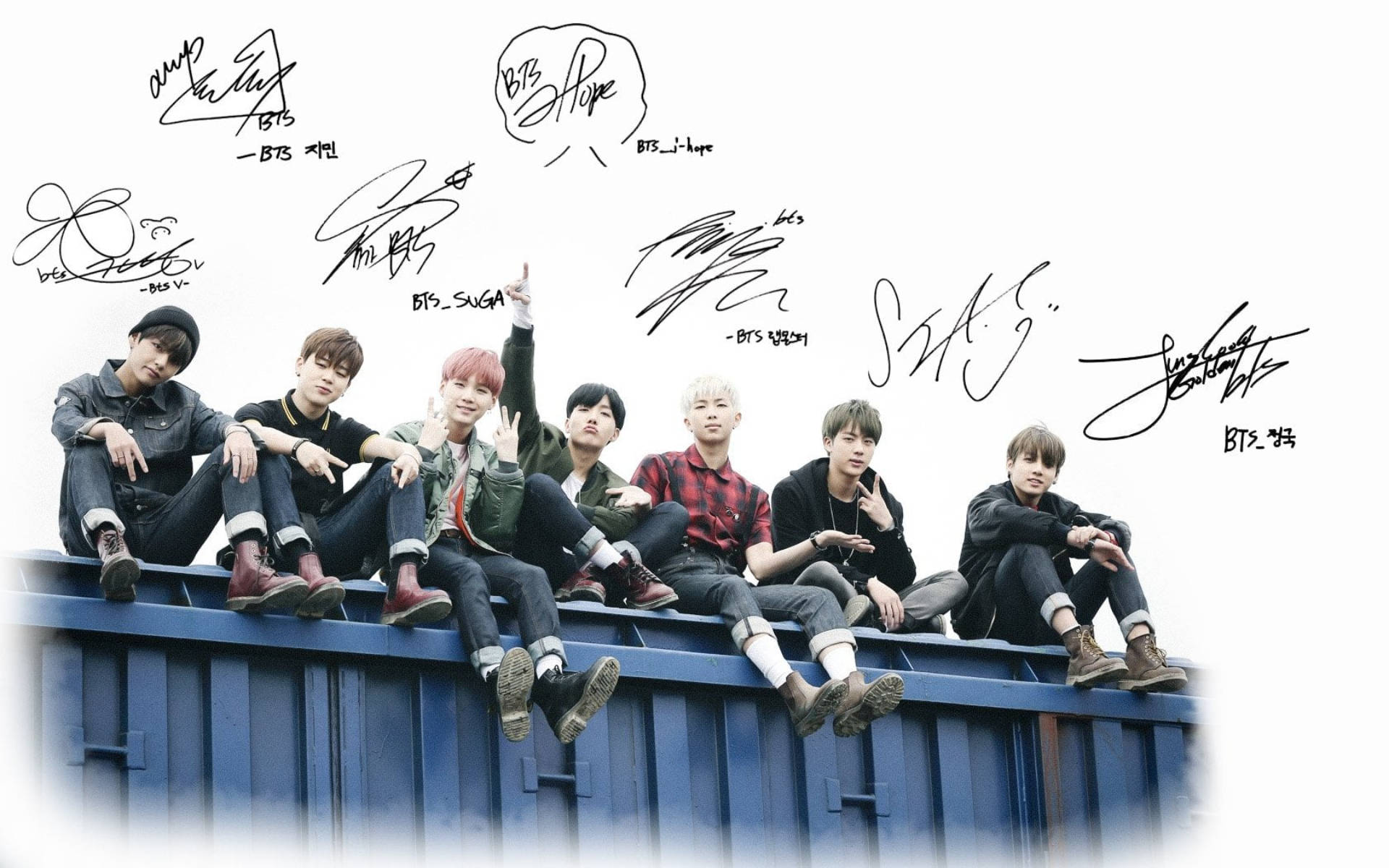Групова снимка на BTS 'Young Forever' Тапет